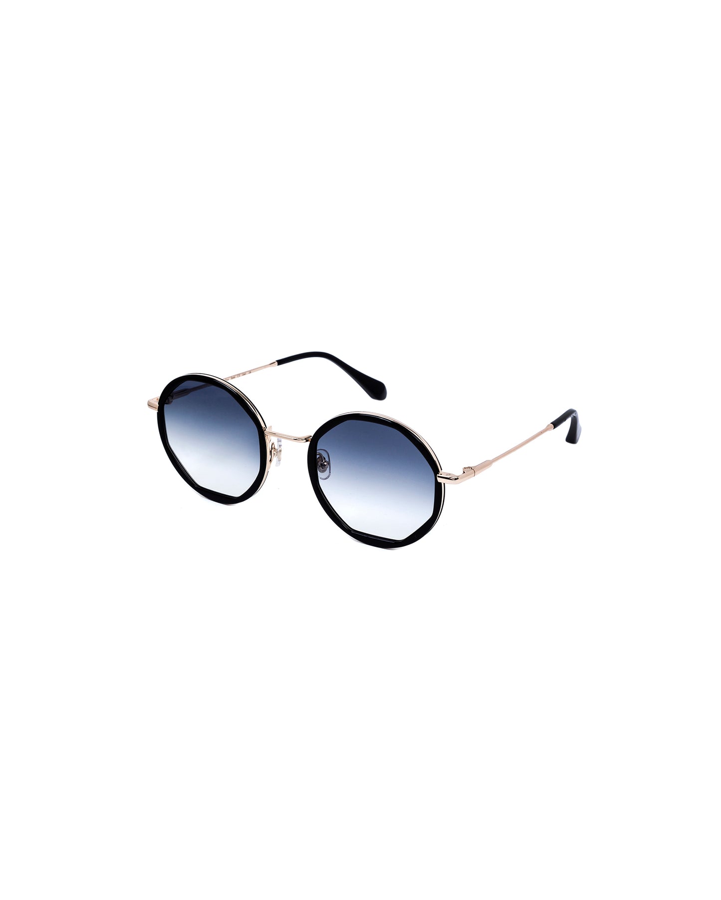 ALBA: Geométricas Acetato-Metal Noir sunglasses by GIGI STUDIOS 1623