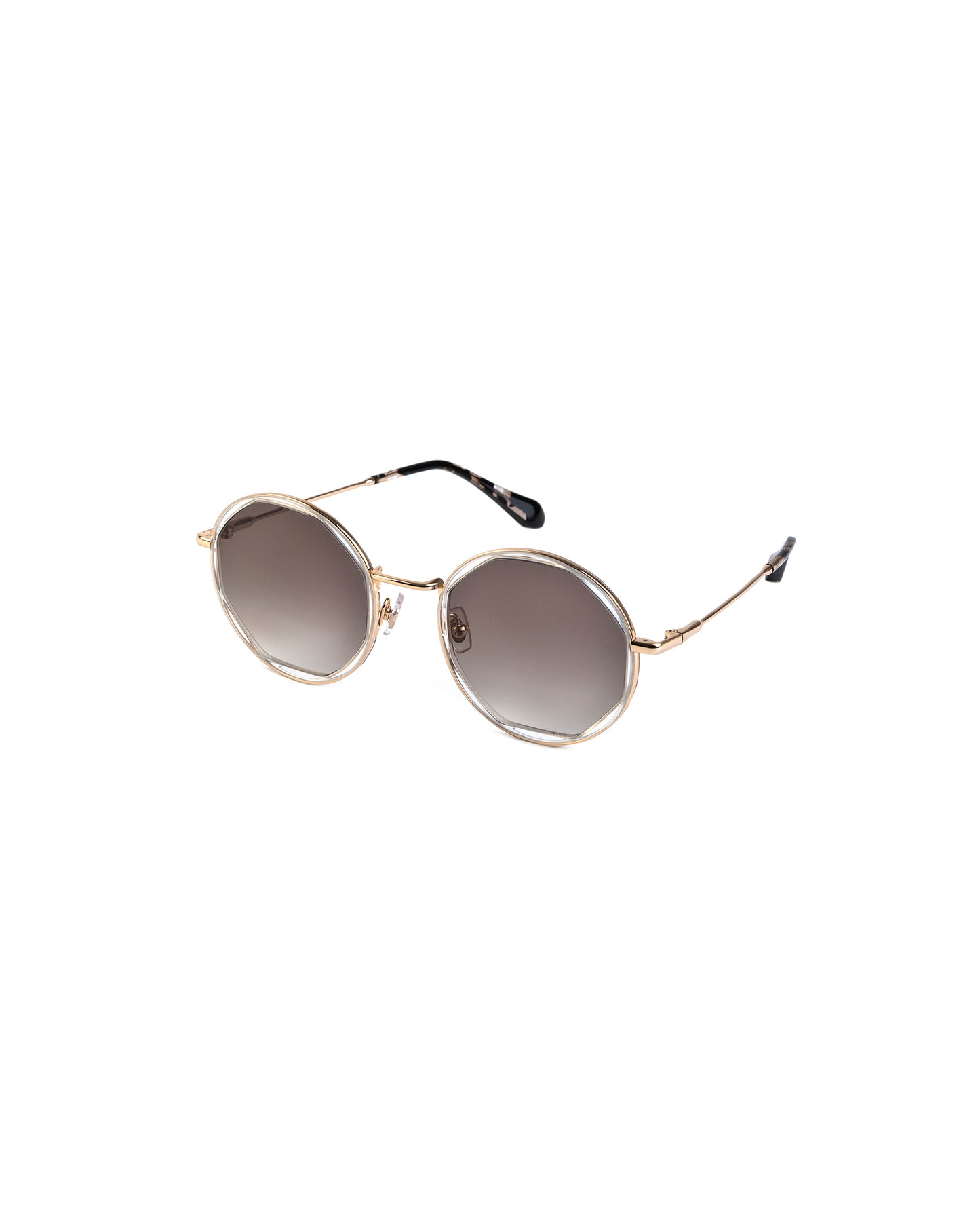 ALBA: Geométricas Acetato-Metal Transparente sunglasses by GIGI STUDIOS 1627