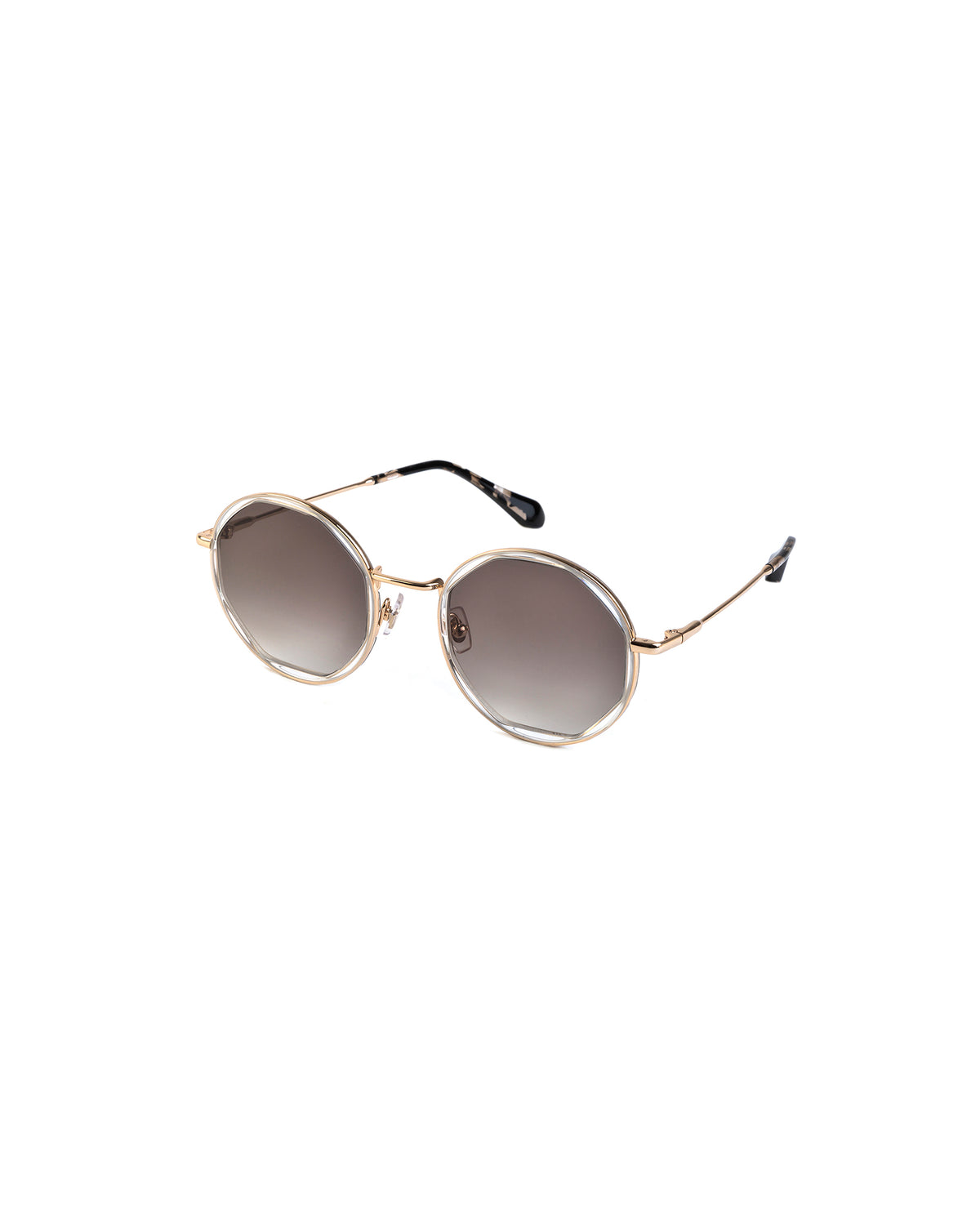 ALBA: Geométricas Acetato-Metal Transparente sunglasses by GIGI STUDIOS 1627