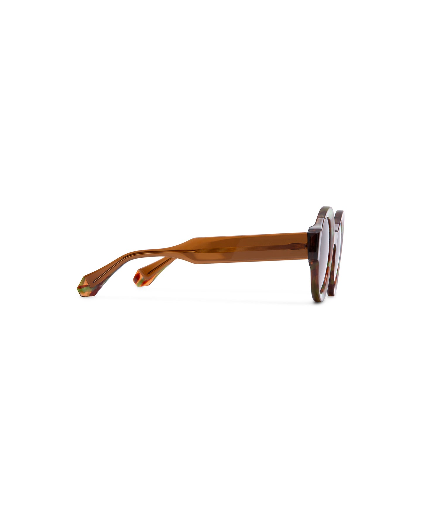 LAURA: Redondas Acetato Havana sunglasses by GIGI STUDIOS 87