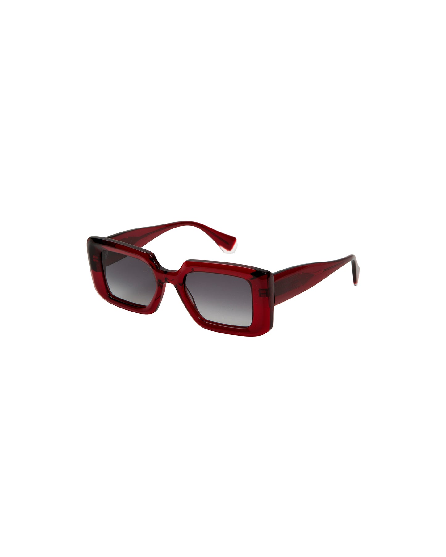 ASH: Cuadrada Acetato Rojo sunglasses by GIGI STUDIOS 1935