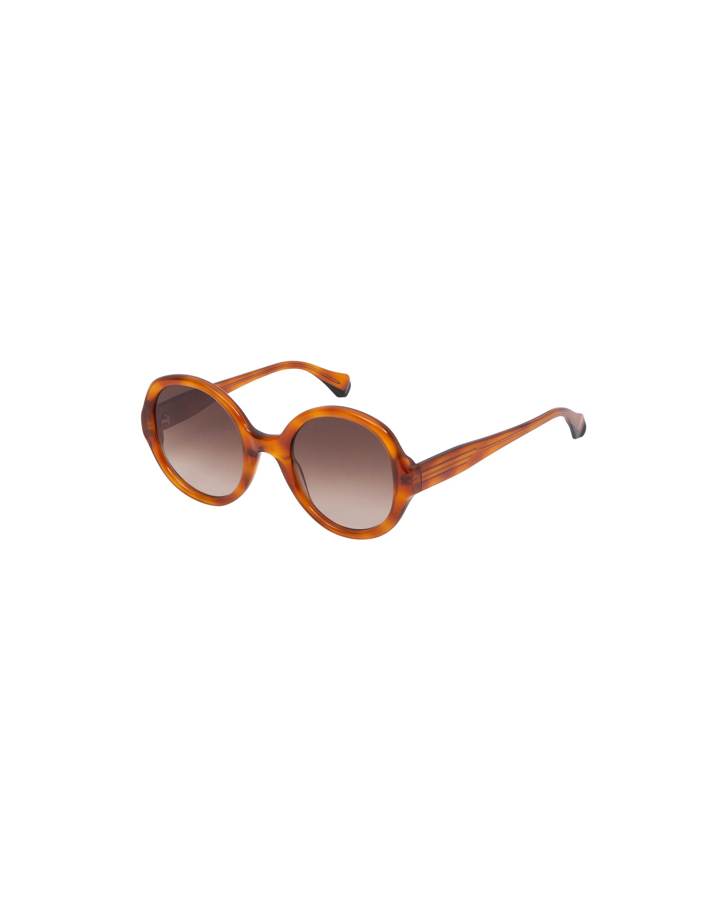 GRECA: Redondas Acetato Marrón sunglasses by GIGI STUDIOS 2146