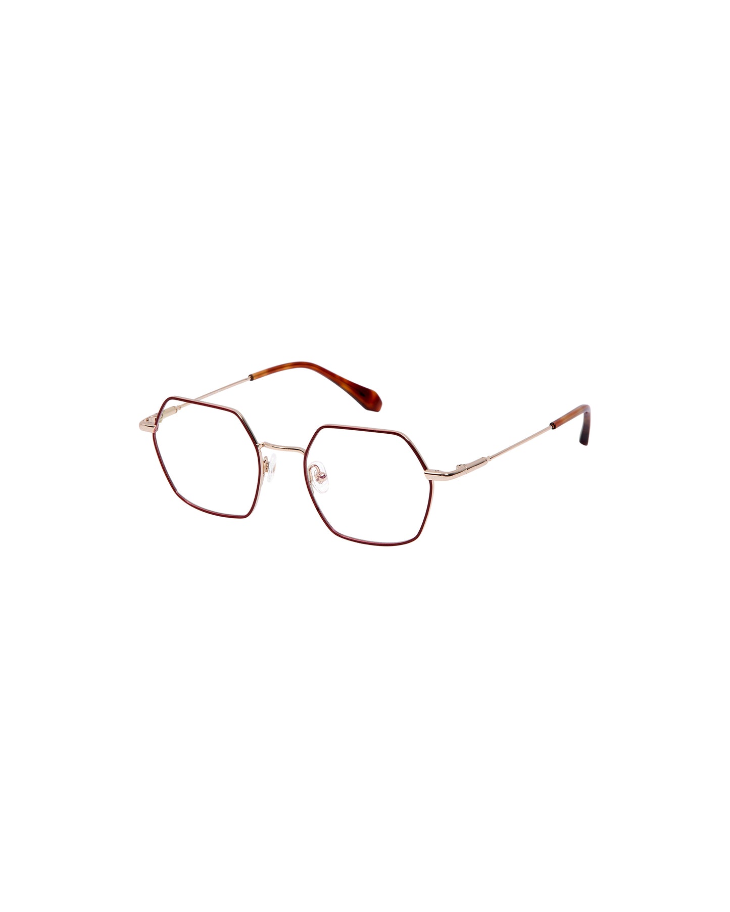 MOON: Geométricas Metal Rojo optical glasses by GIGI STUDIOS 2254
