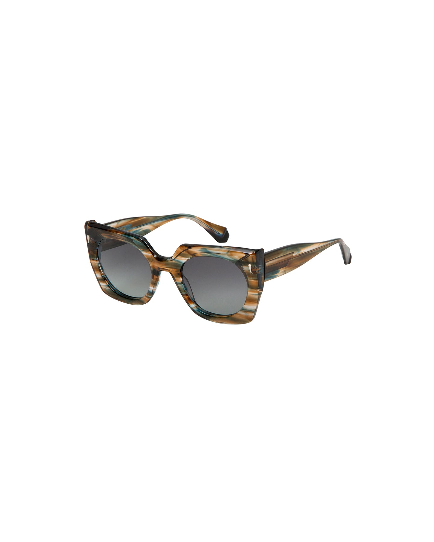 HARPER: Cuadrada Acetato Marrón sunglasses by GIGI STUDIOS 2353