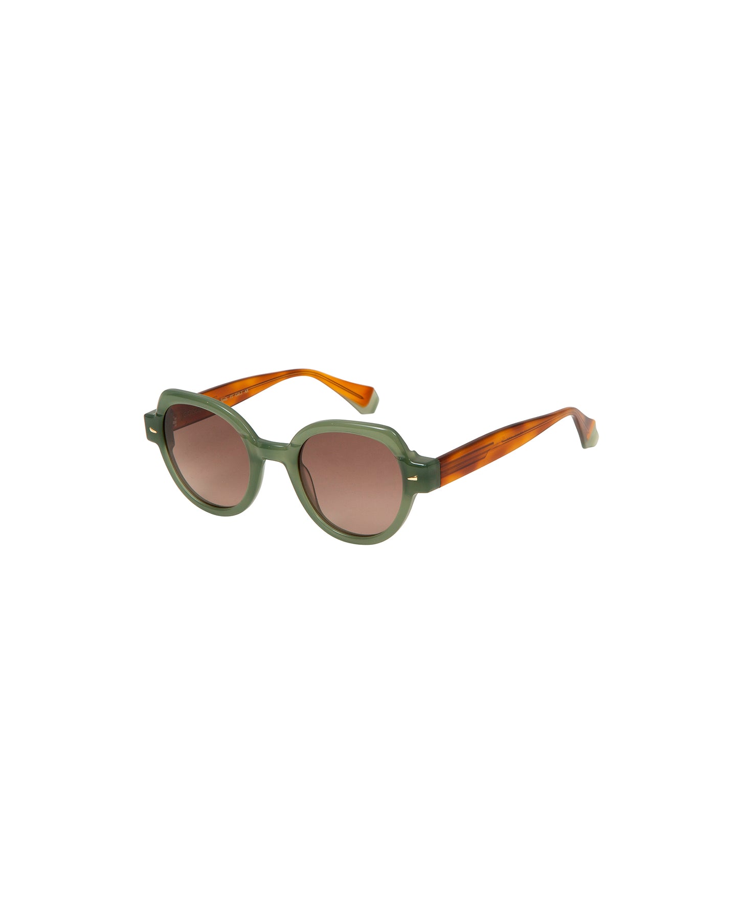 MAGGUIE: Redondas Acetato Verde sunglasses by GIGI STUDIOS 2392