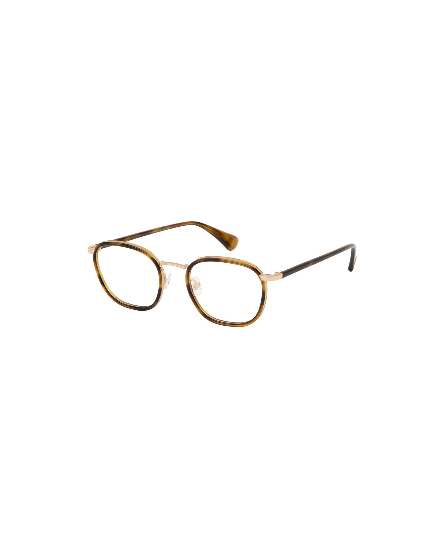 FLEMING: Cuadrada Acetato-Metal Havana optical glasses by GIGI STUDIOS 2426