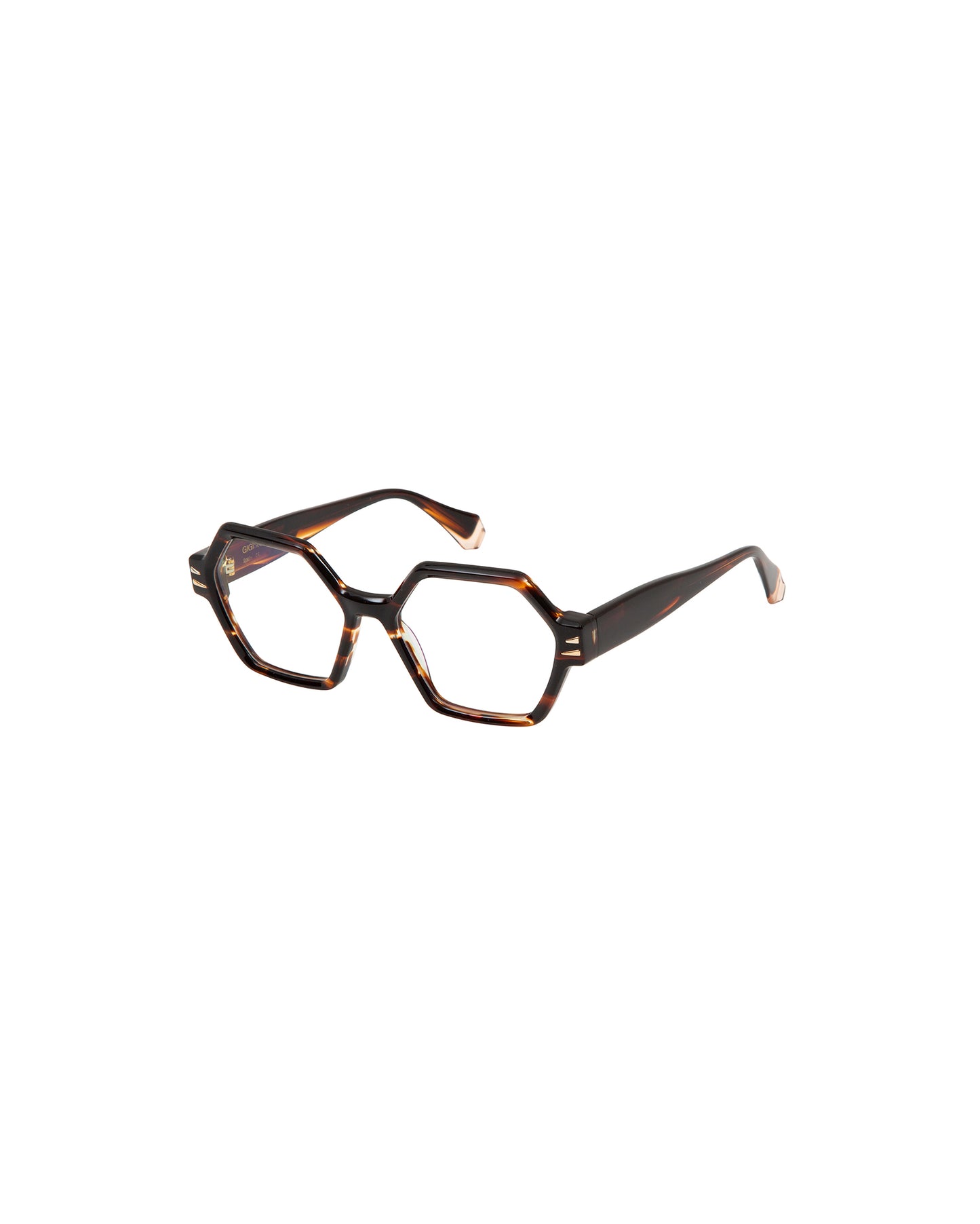 ROMA: Geométricas Acetato Havana optical glasses by GIGI STUDIOS 2465