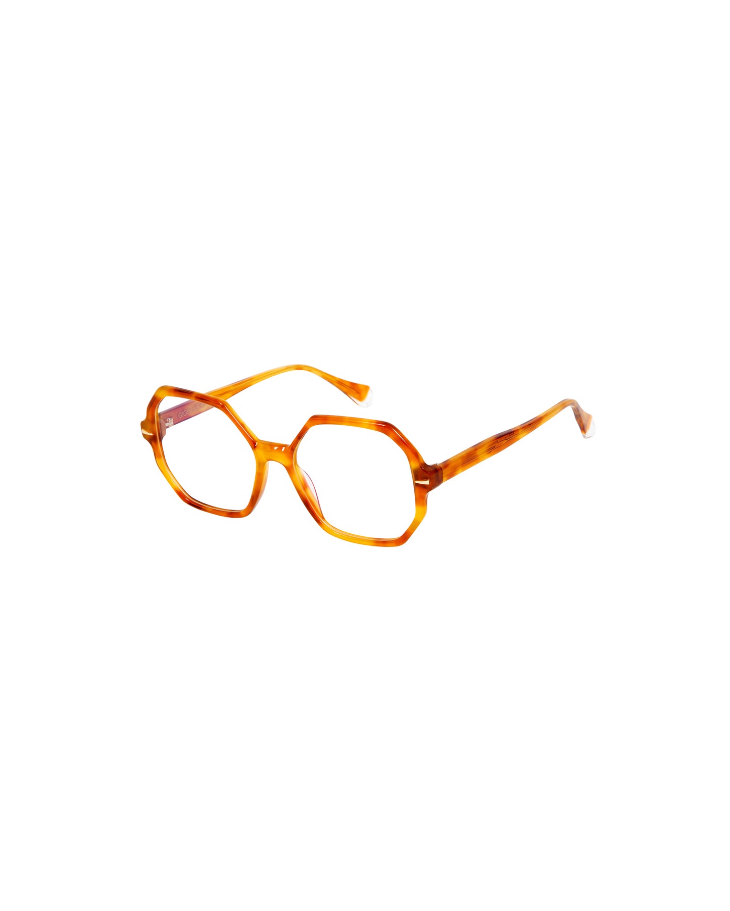 MIRNA: Geométricas Acetato Orange optical glasses by GIGI STUDIOS 2506