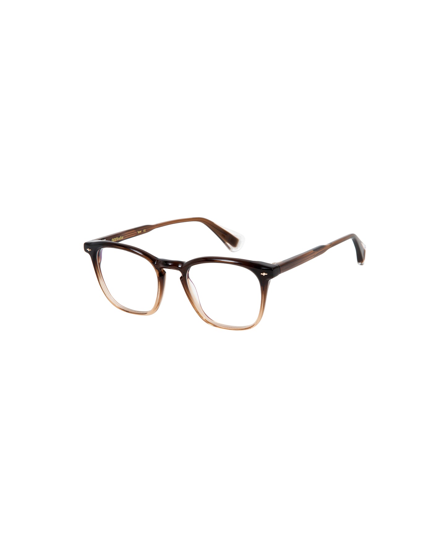 MCCARTNEY: Cuadrada Acetato Havana optical glasses by GIGI STUDIOS 2612