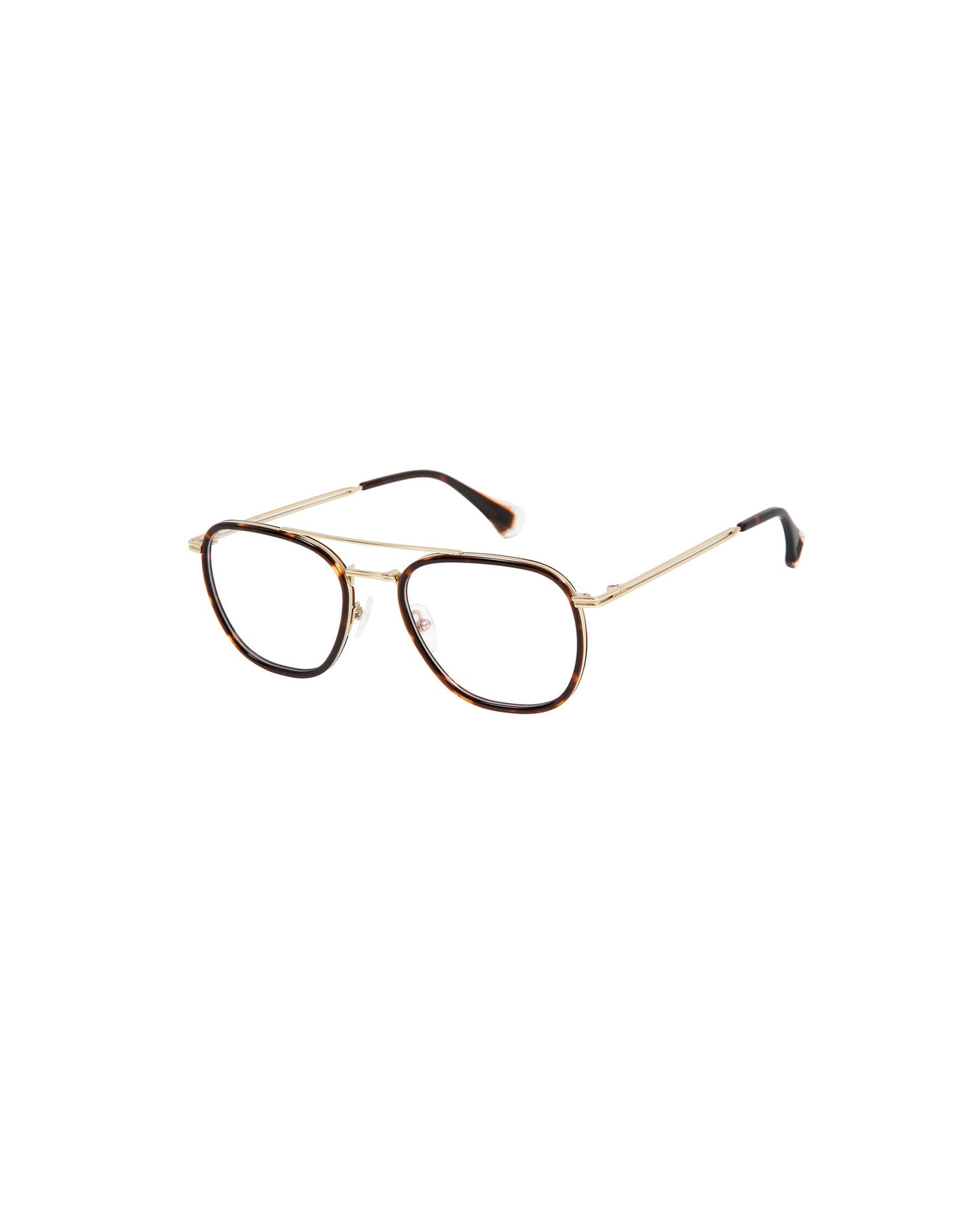 DICKENS: Aviador Titanio-Acetato Havana optical glasses by GIGI STUDIOS 2629
