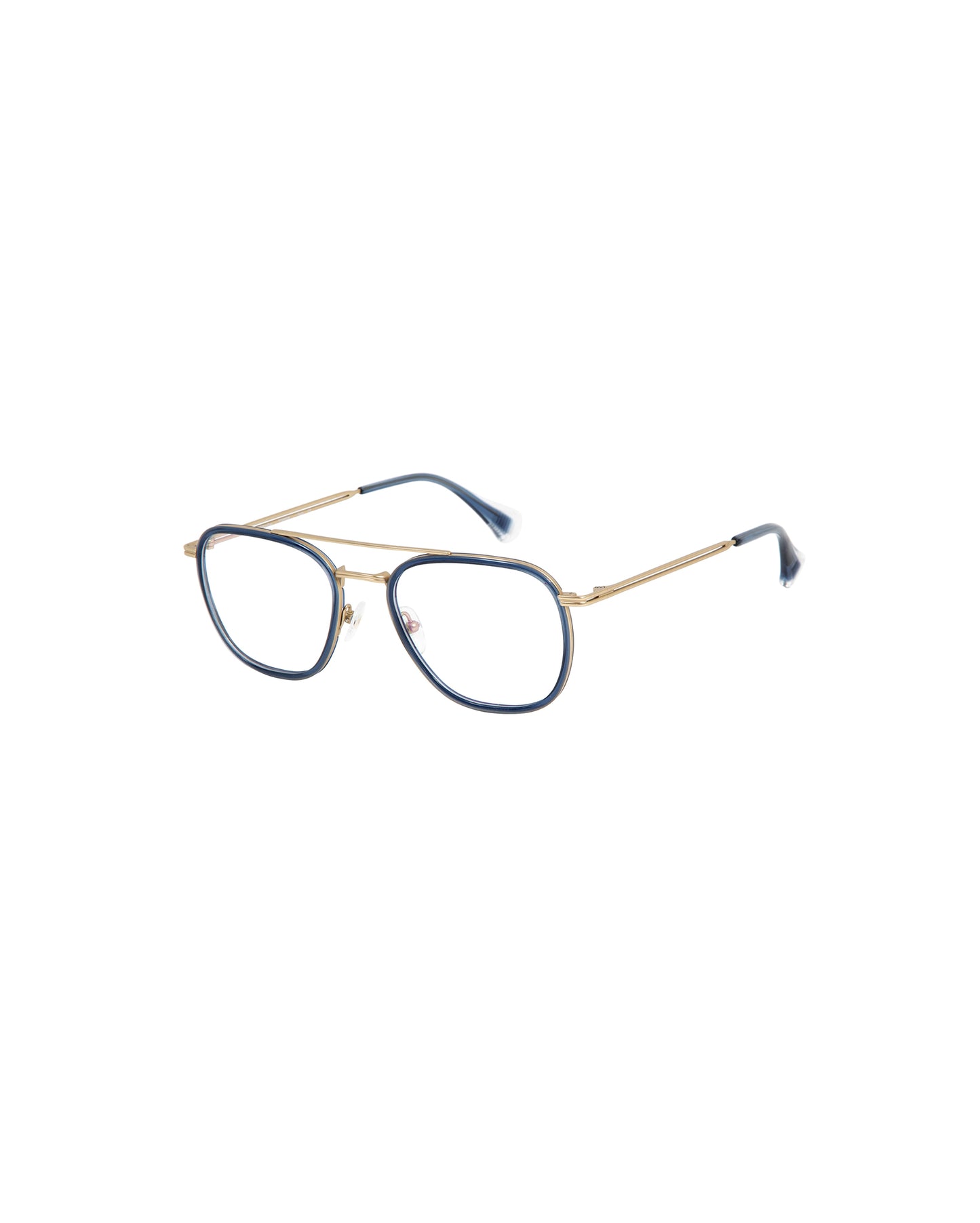 DICKENS: Aviador Titanio-Acetato Azul optical glasses by GIGI STUDIOS 2631