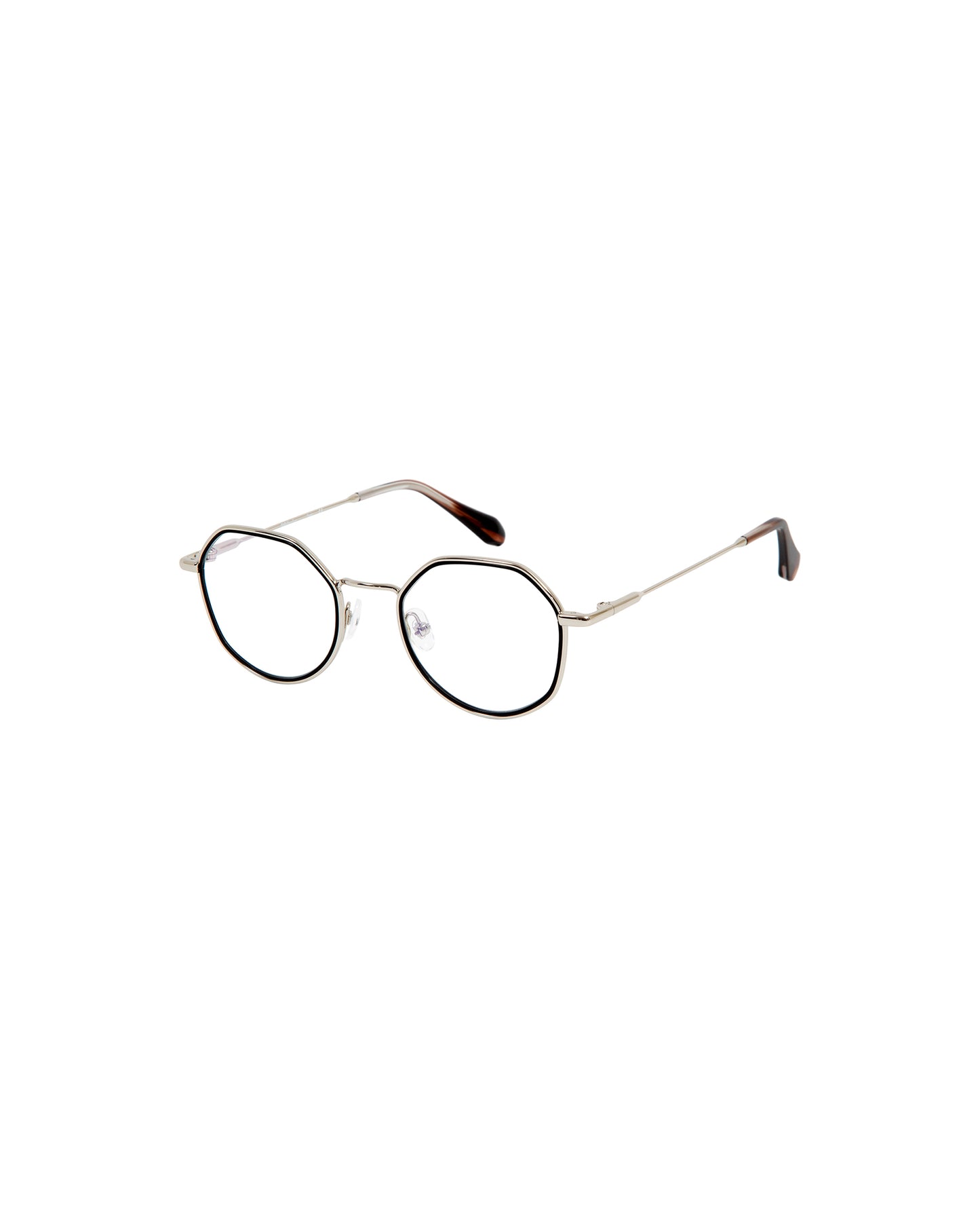 ABIE: Geométricas Acetato-Metal Dark Silver optical glasses by GIGI STUDIOS 2665