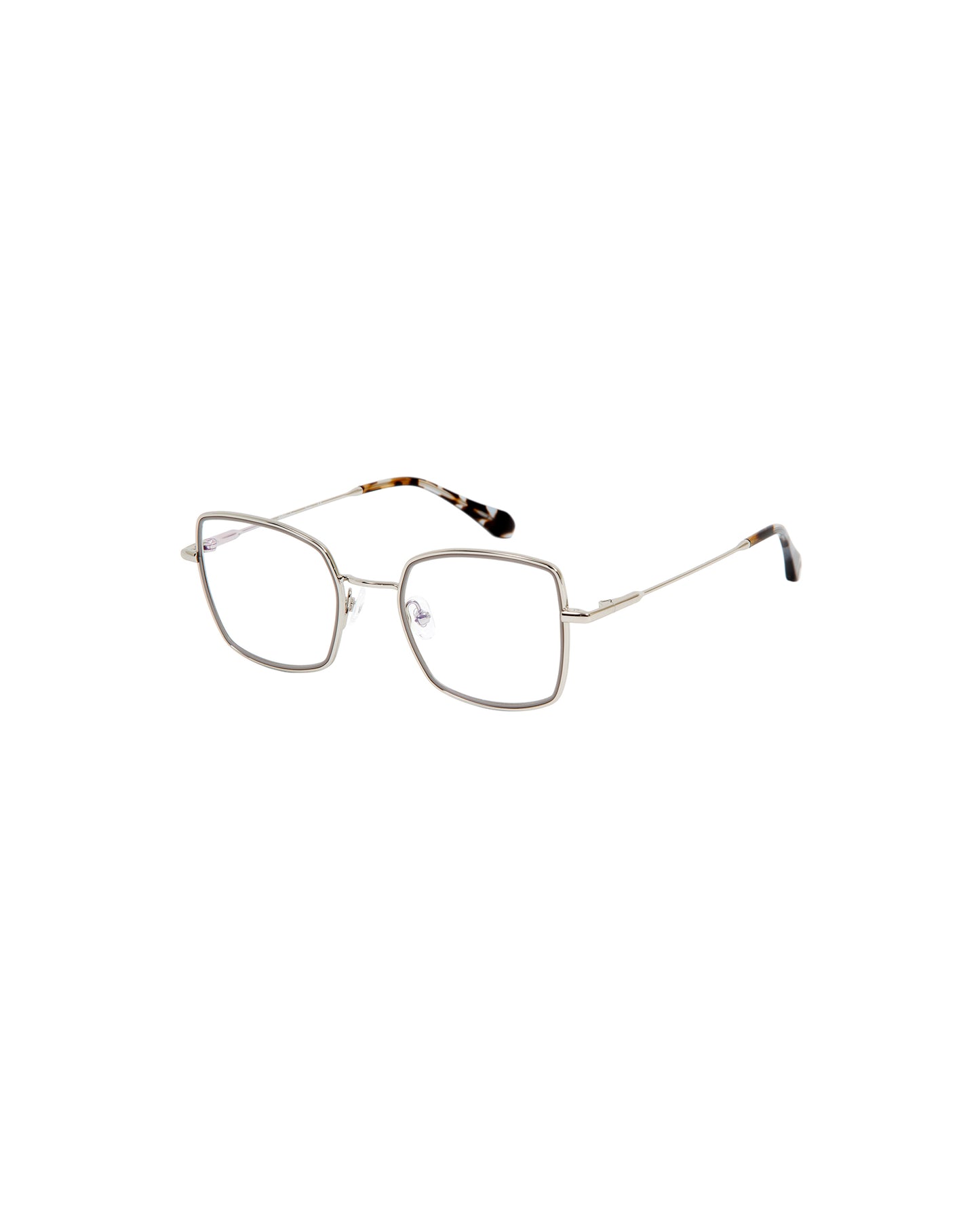 NIKA: Cuadrada Acetato-Metal Dark Silver optical glasses by GIGI STUDIOS 2675
