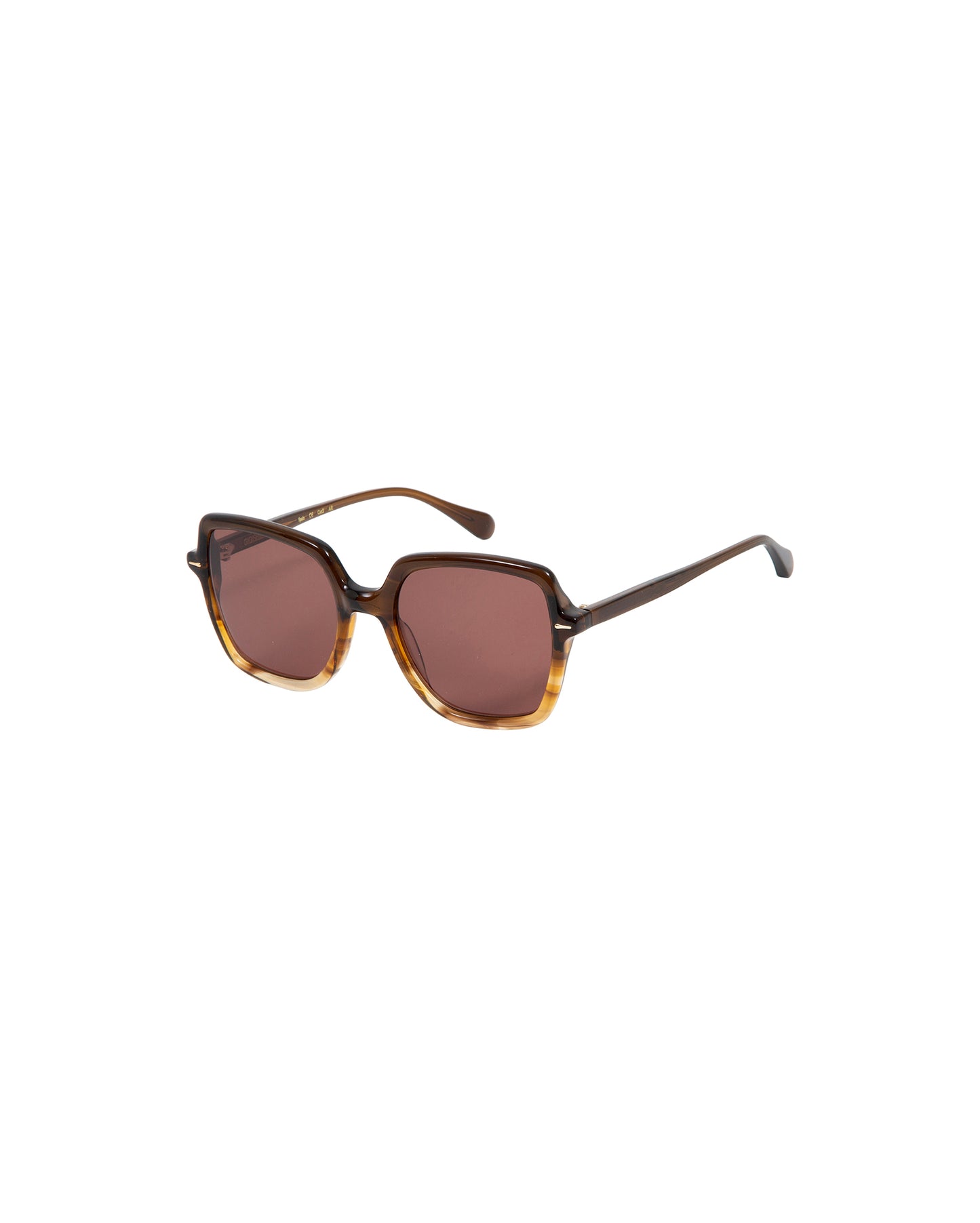 GRETEL: Cuadrada Acetato Marrón sunglasses by GIGI STUDIOS 2697