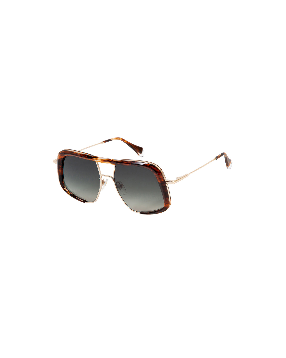 KENZA: Aviador Acetato-Metal Marrón sunglasses by GIGI STUDIOS 2724