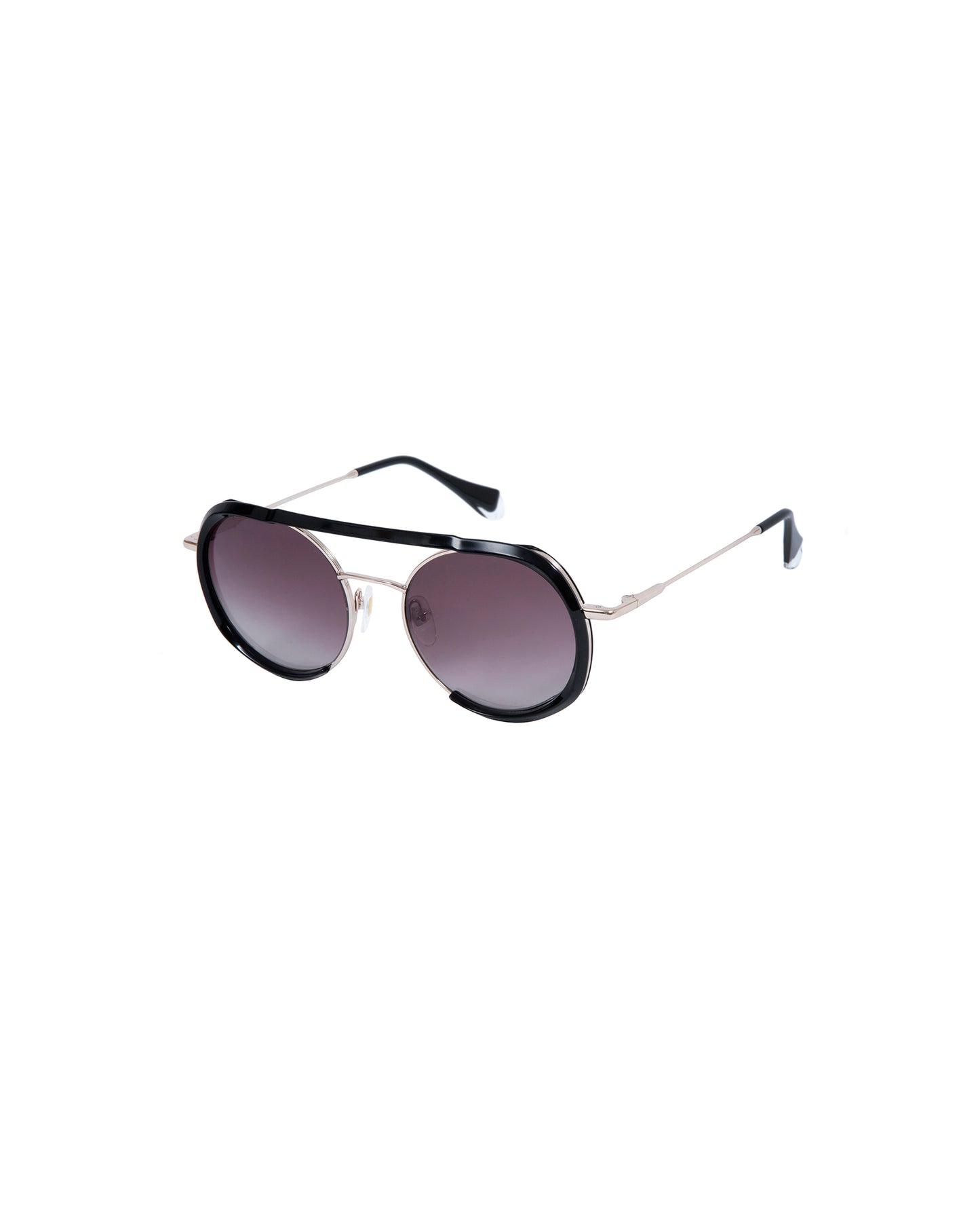 WINONA: Redondas Acetato-Metal Noir sunglasses by GIGI STUDIOS 2737