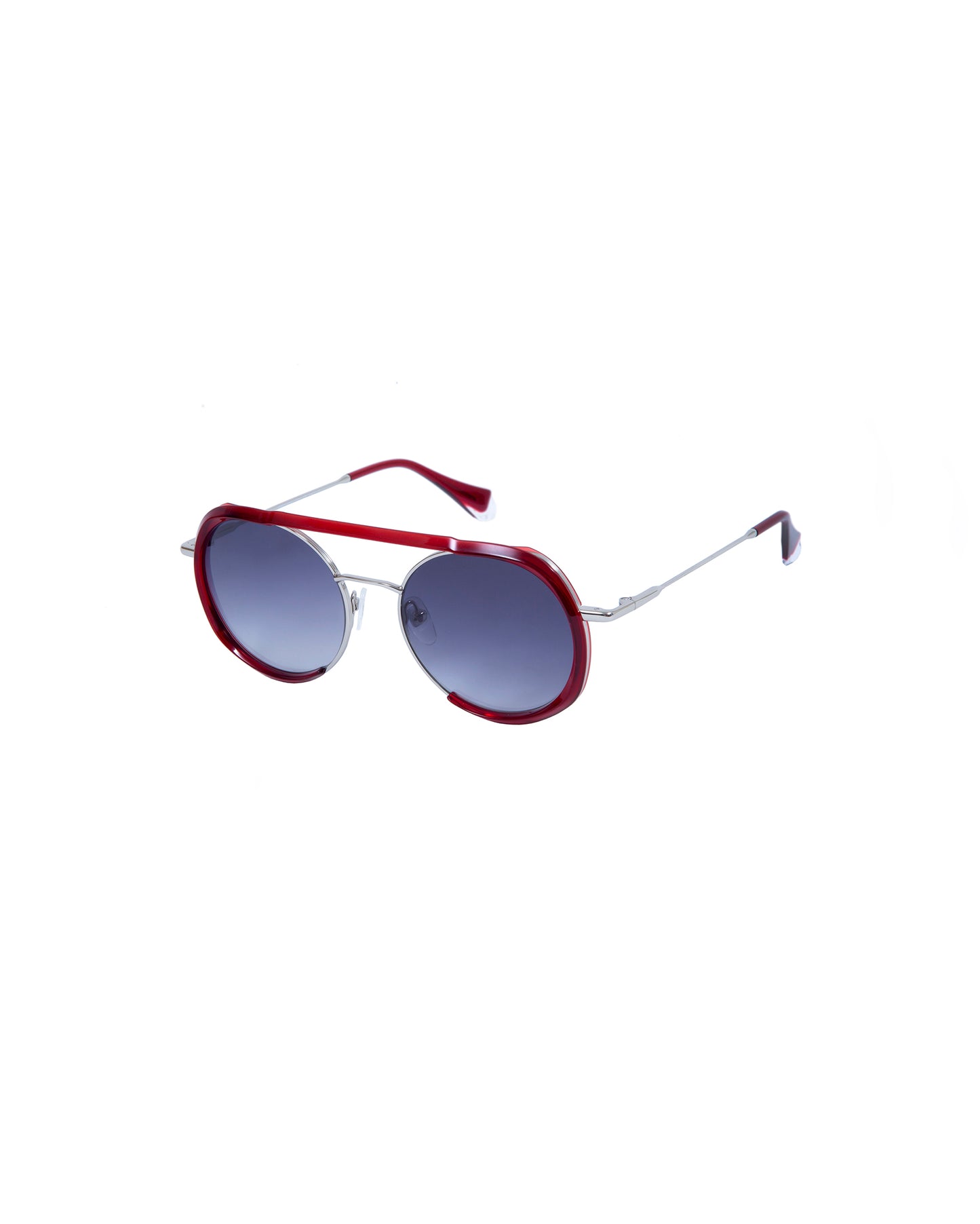 WINONA: Redondas Acetato-Metal Rojo sunglasses by GIGI STUDIOS 2741