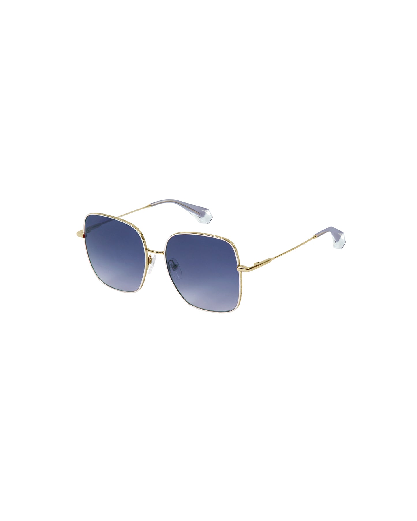 HANNAH: Cuadrada Metal Blanco sunglasses by GIGI STUDIOS 2749