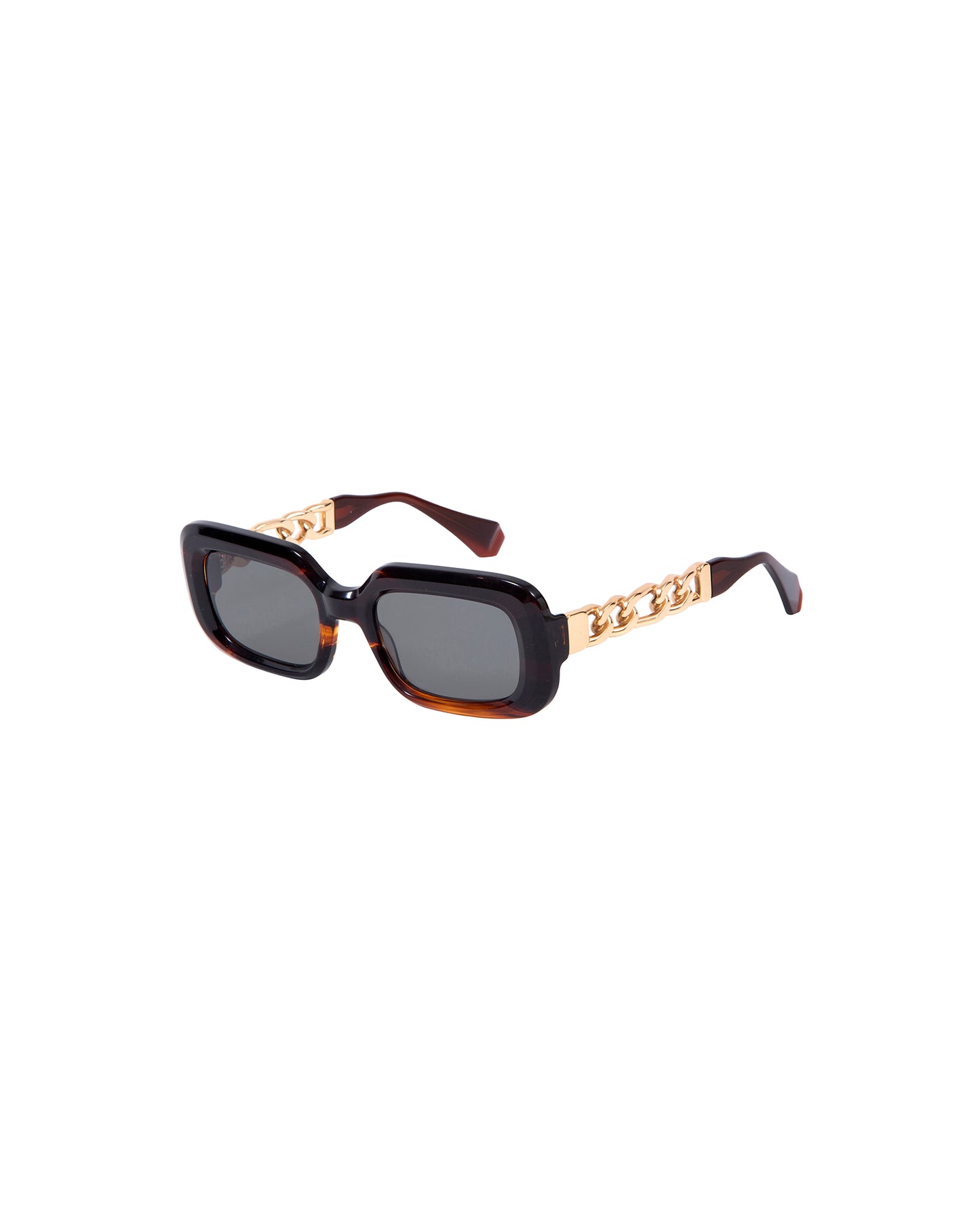 HERA: Cuadrada Acetato-Metal Havana sunglasses by GIGI STUDIOS 2776
