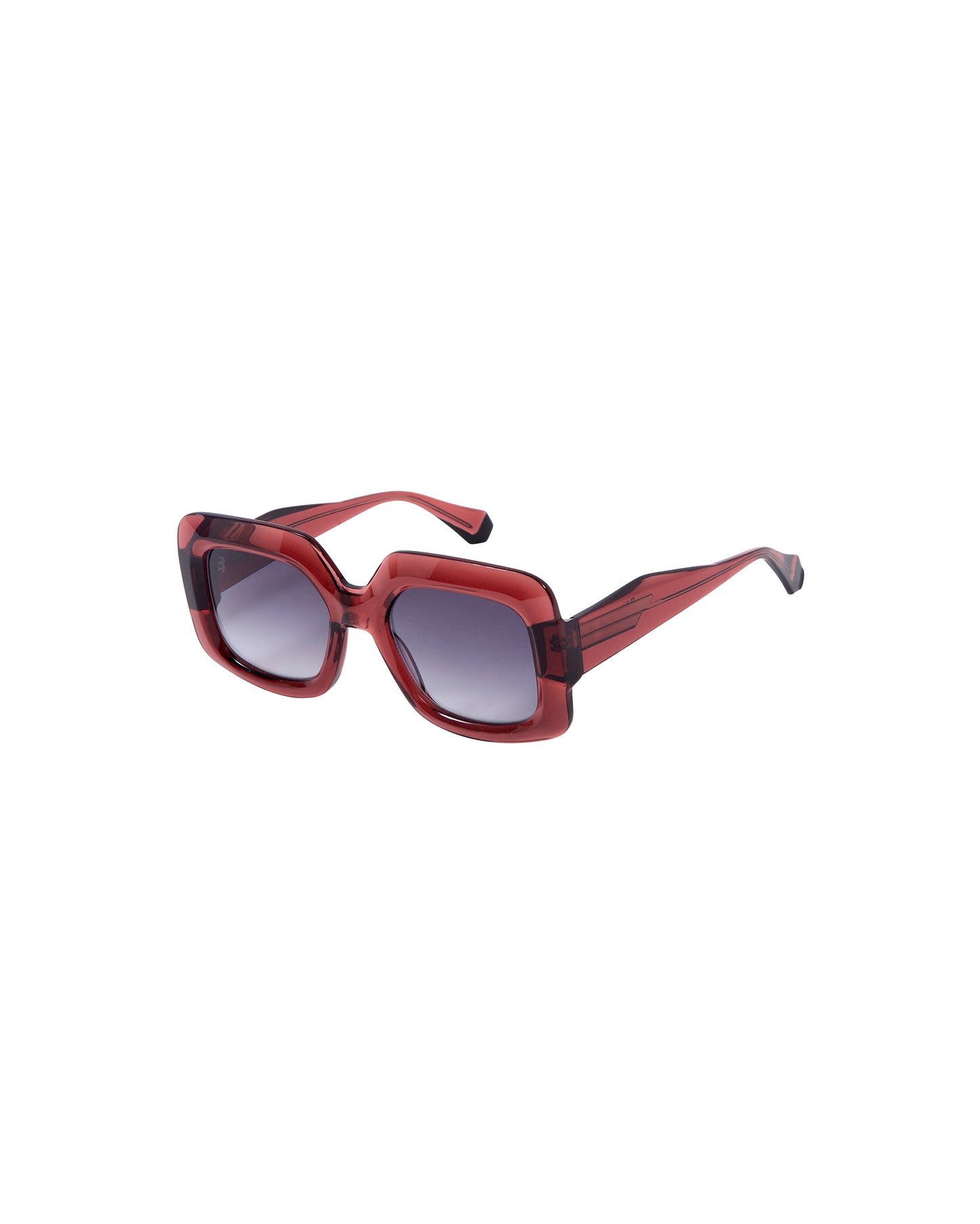 HAILEY: Cuadrada Acetato Rojo sunglasses by GIGI STUDIOS 2851