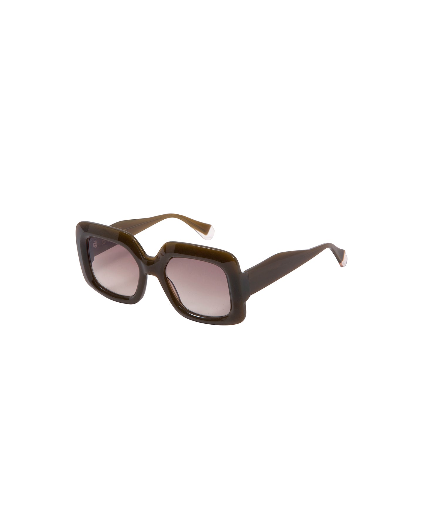 HAILEY: Cuadrada Acetato Verde sunglasses by GIGI STUDIOS 2852