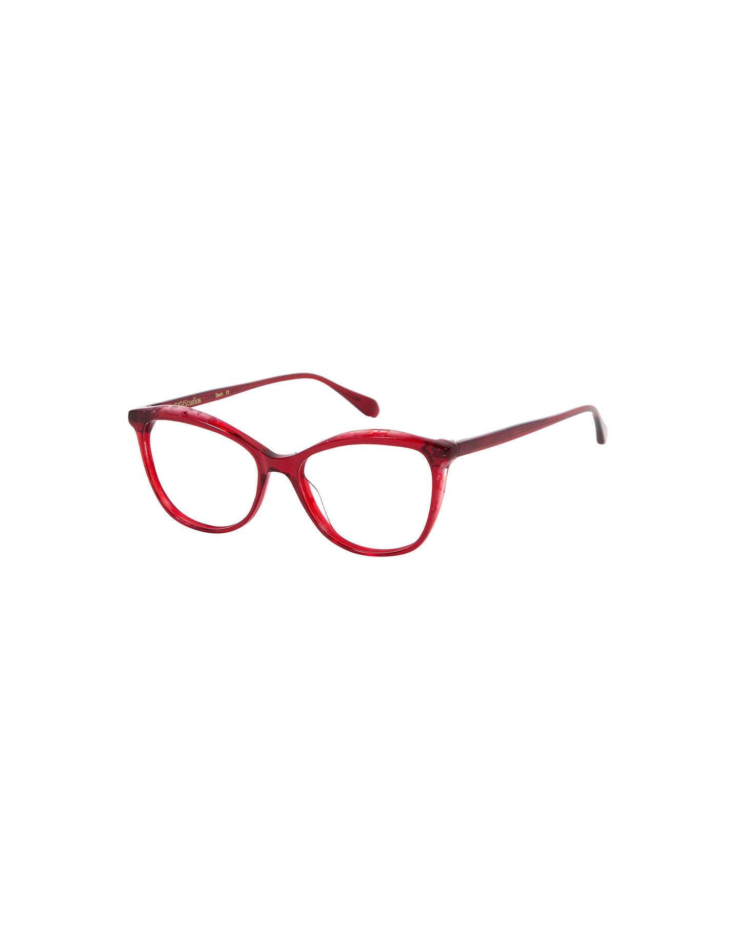ALESSANDRA: Cat Eye Acetato Rojo optical glasses by GIGI STUDIOS 2977