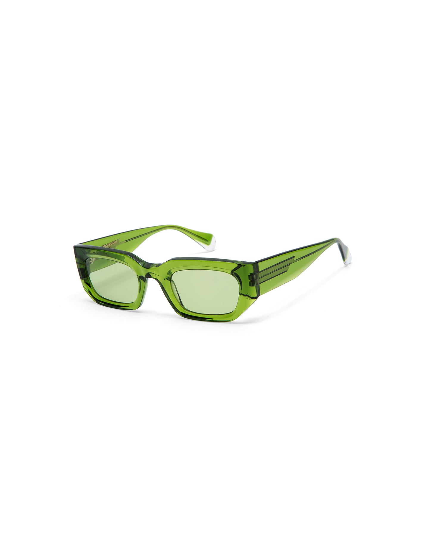 NATALIE: Geométricas Acetato Verde sunglasses by GIGI STUDIOS 3113