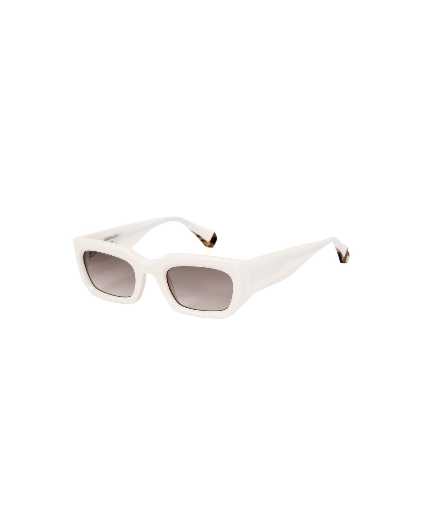 NATALIE: Geométricas Acetato Blanco sunglasses by GIGI STUDIOS 3117