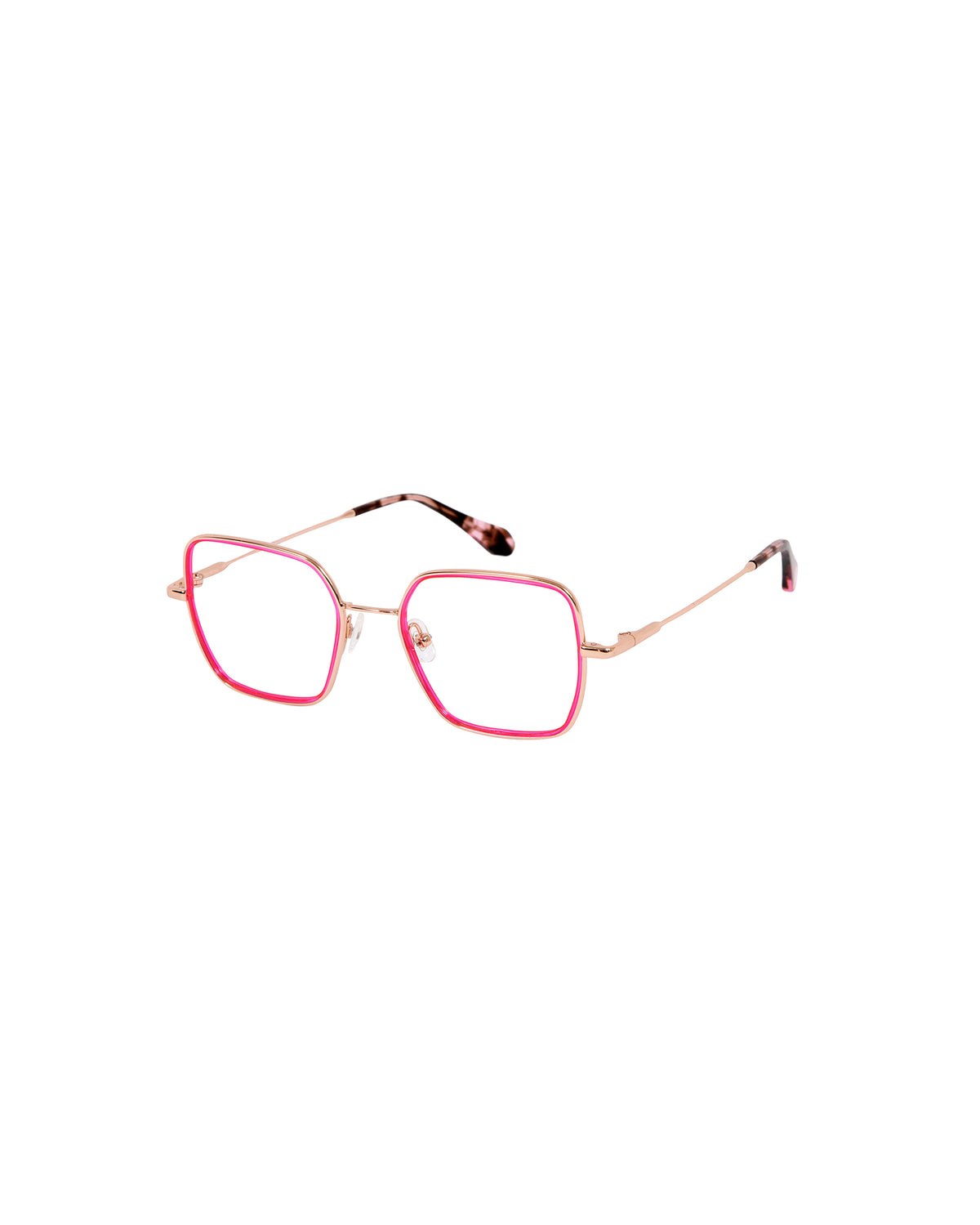 ELBA: Cuadrada Acetato-Metal Rosa optical glasses by GIGI STUDIOS 3320