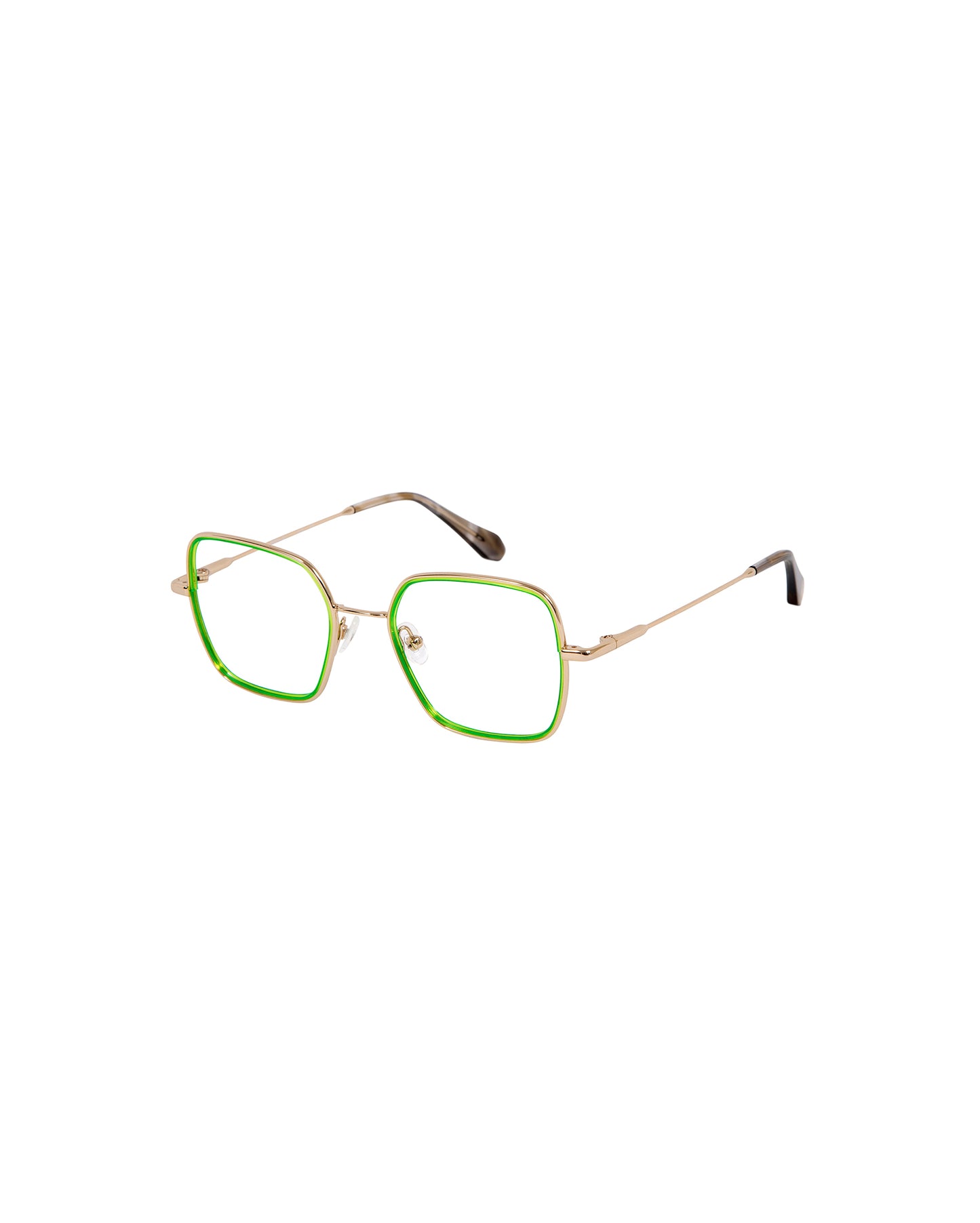 ELBA: Cuadrada Acetato-Metal Verde optical glasses by GIGI STUDIOS 3322