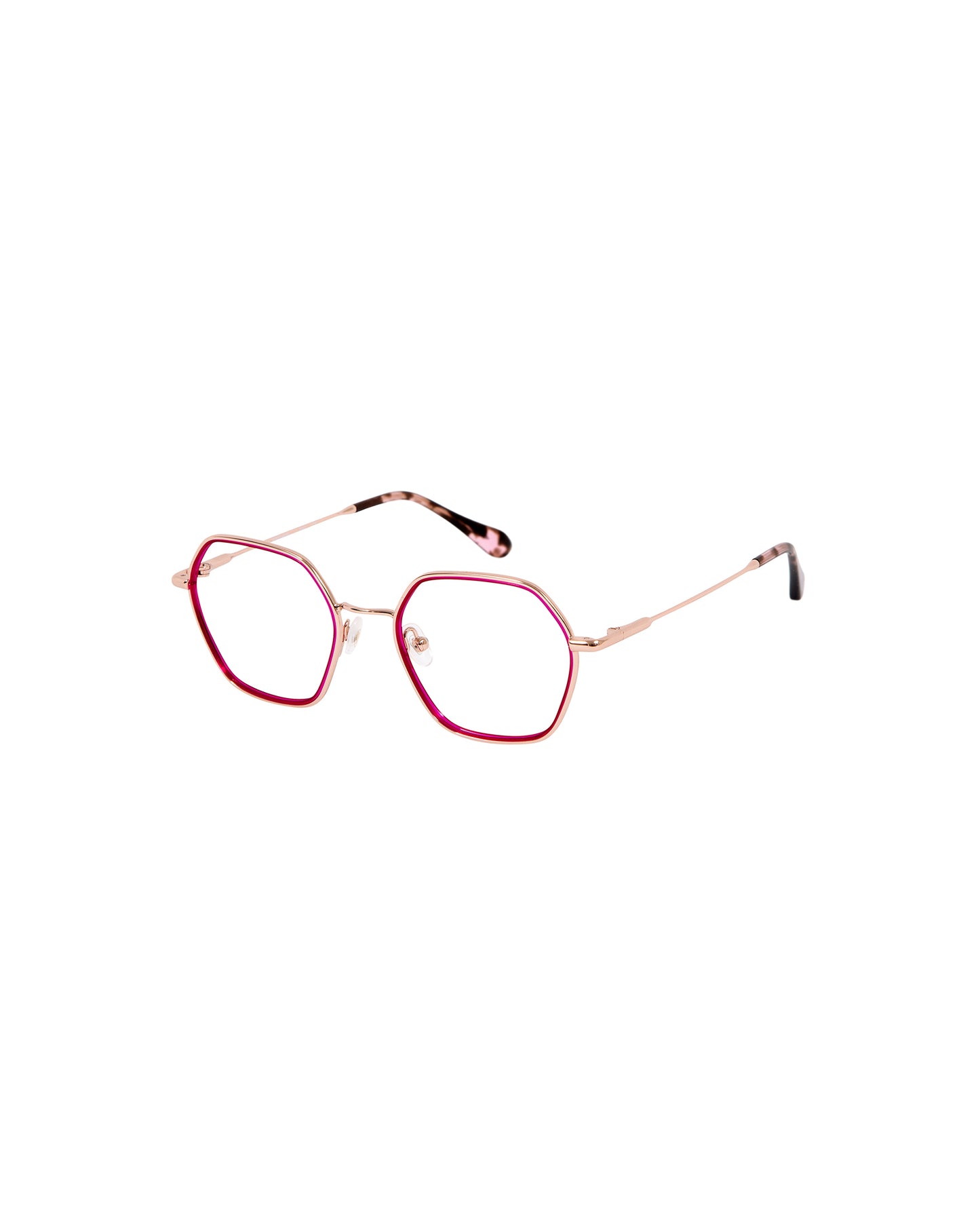 ARLETTE: Geométricas Acetato-Metal Rojo optical glasses by GIGI STUDIOS 3324