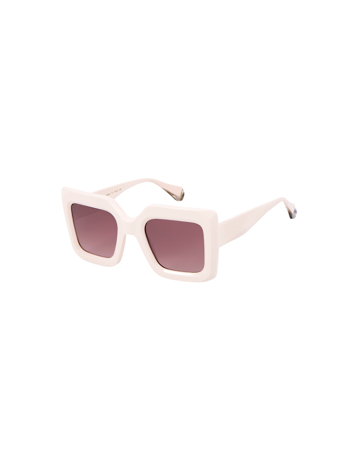 LEANDRA: Cuadrada Acetato Blanco sunglasses by GIGI STUDIOS 3352