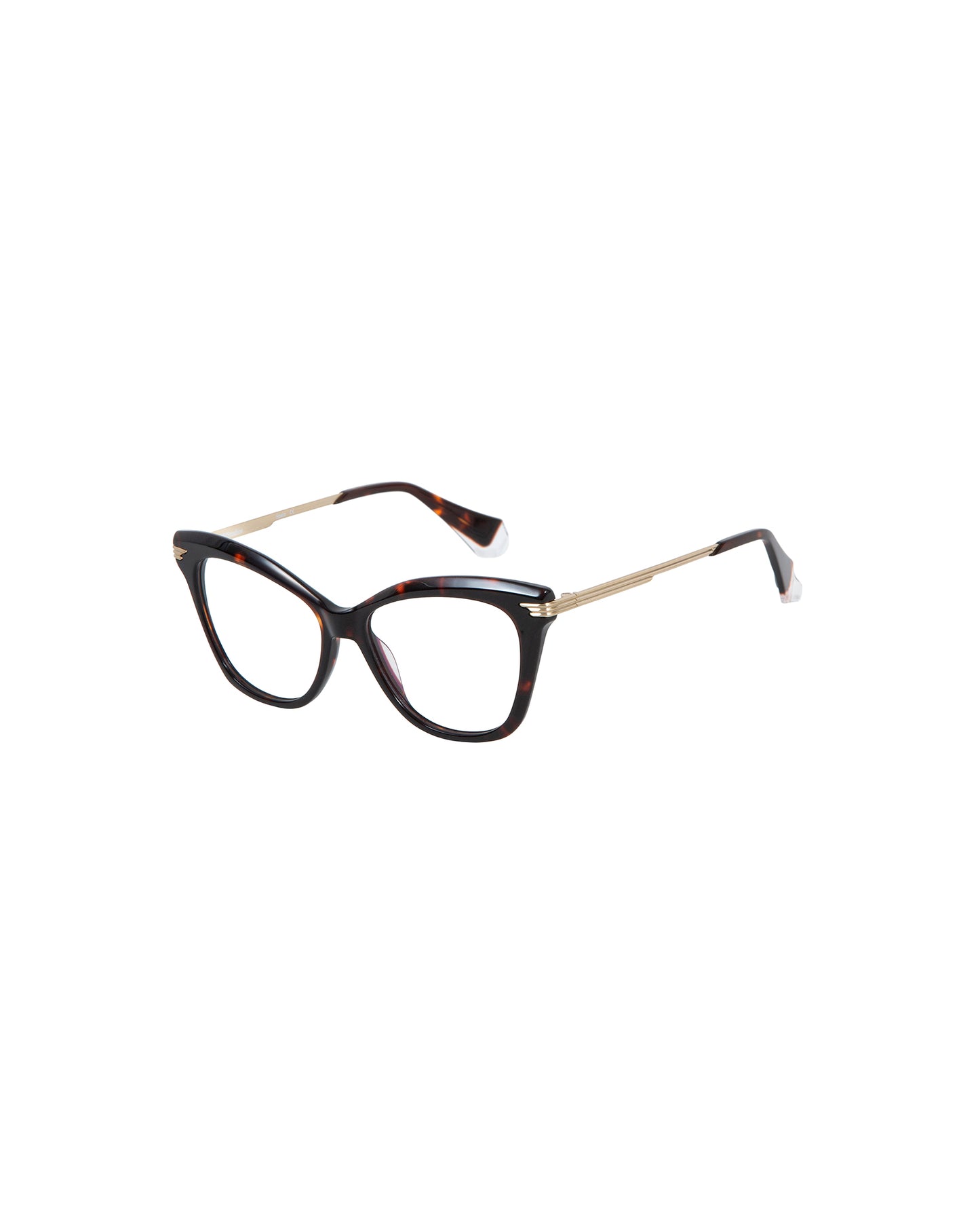 FEDERICA: Cat Eye Acetato-Metal Havana optical glasses by GIGI STUDIOS 3484