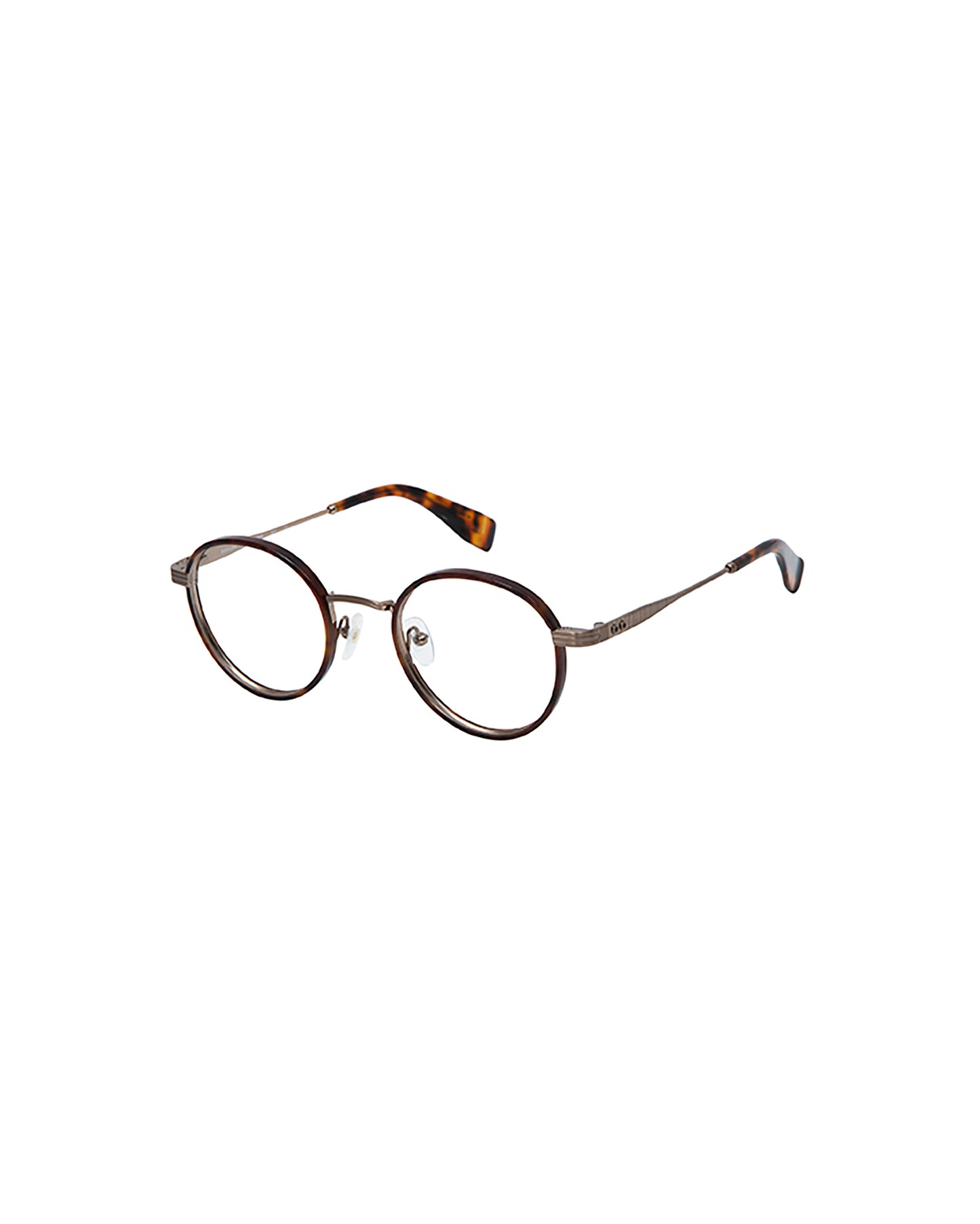 MENDEL: Redondas Titanio-Acetato Havana optical glasses by GIGI STUDIOS 4613