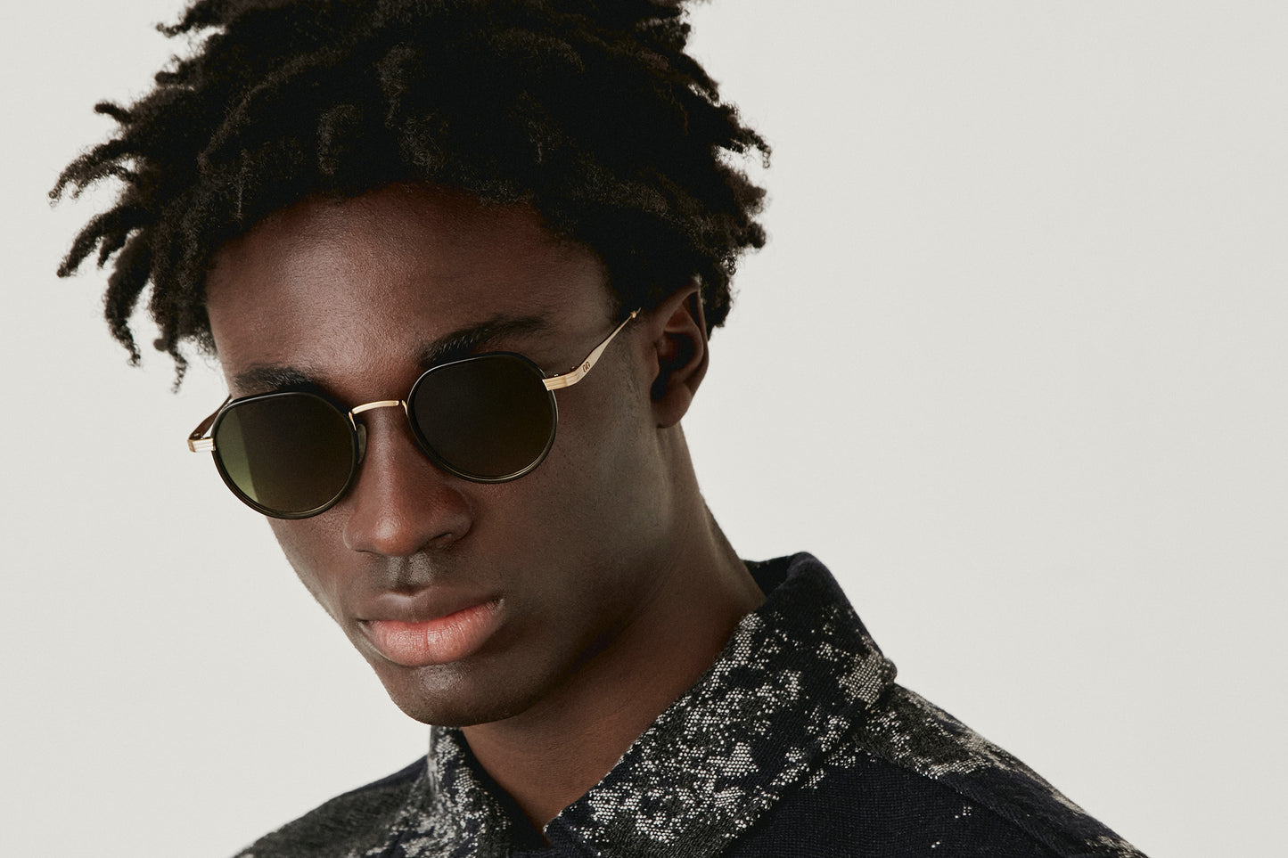 BEETHOVEN: Redondas Titanio-Acetato Noir sunglasses by GIGI STUDIOS 4660