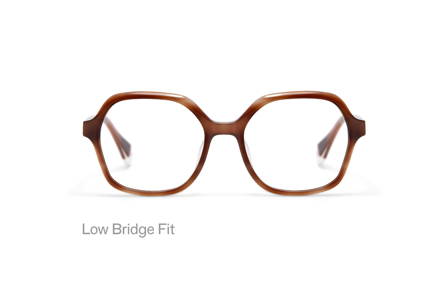 RAFAELLA: Geométricas Acetato Havana optical glasses by GIGI STUDIOS 4800
