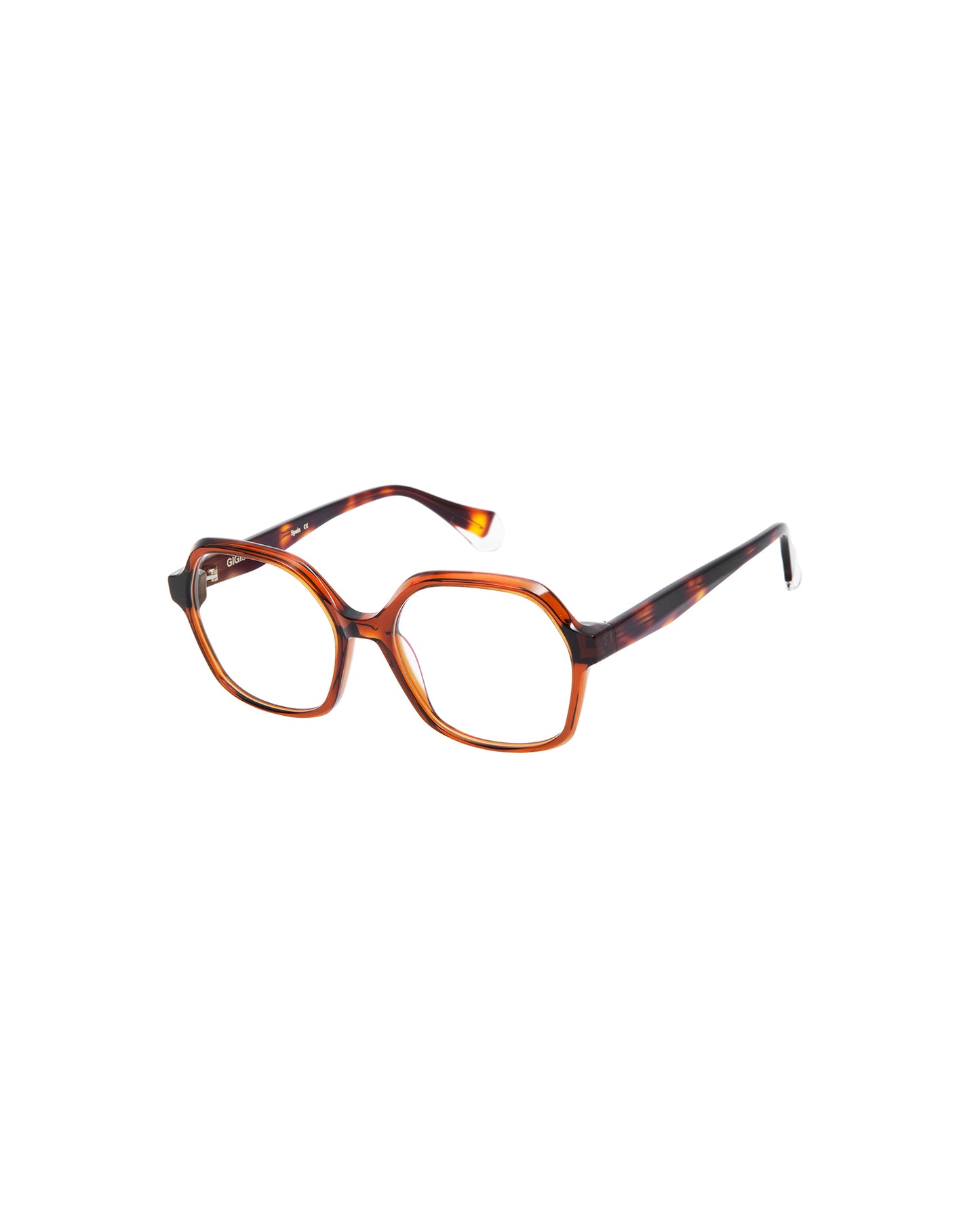 RAFAELLA: Geométricas Acetato Orange optical glasses by GIGI STUDIOS 4805