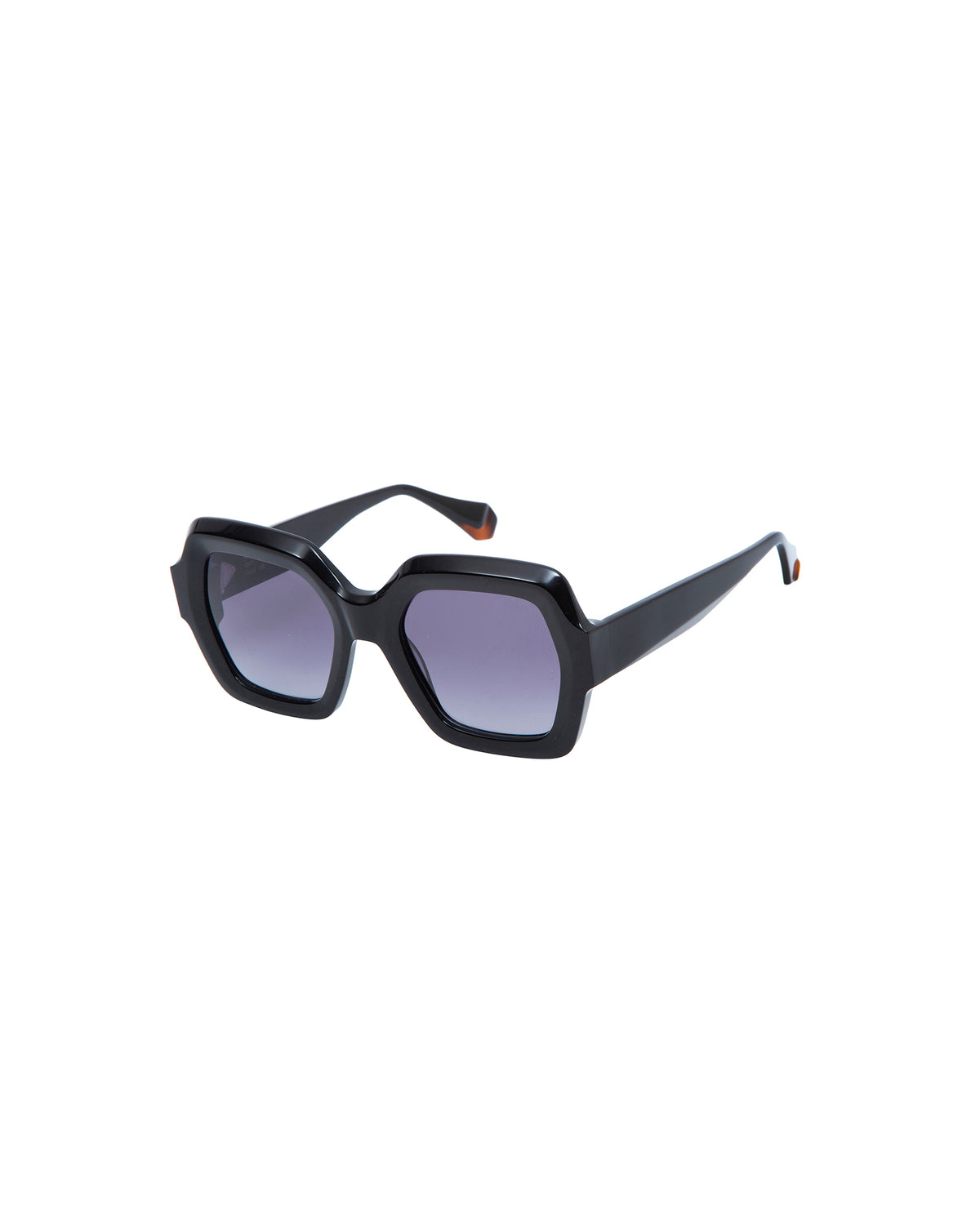 SIMONETTA: Geométricas Acetato Noir sunglasses by GIGI STUDIOS 4888