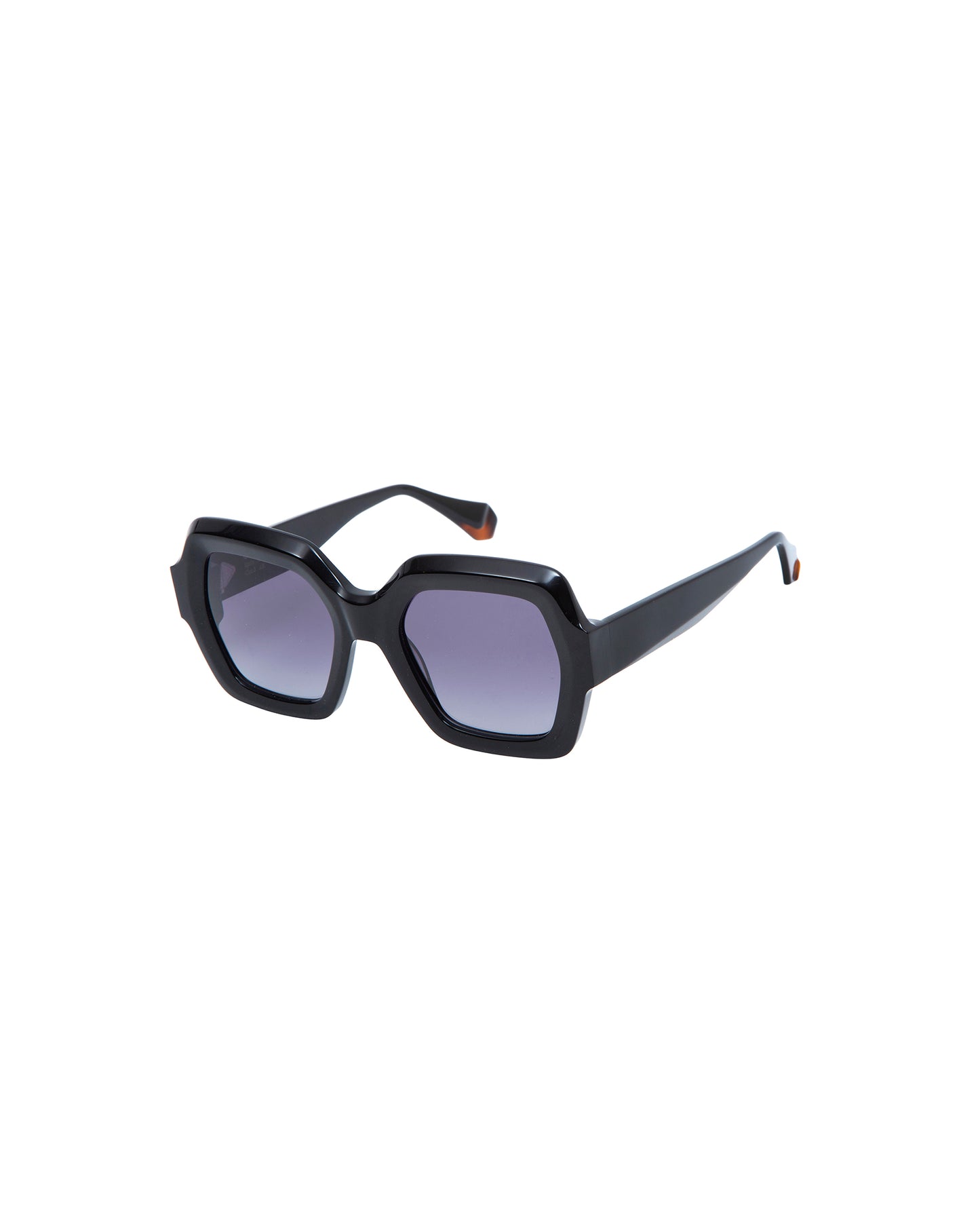 SIMONETTA: Geométricas Acetato Noir sunglasses by GIGI STUDIOS 4888