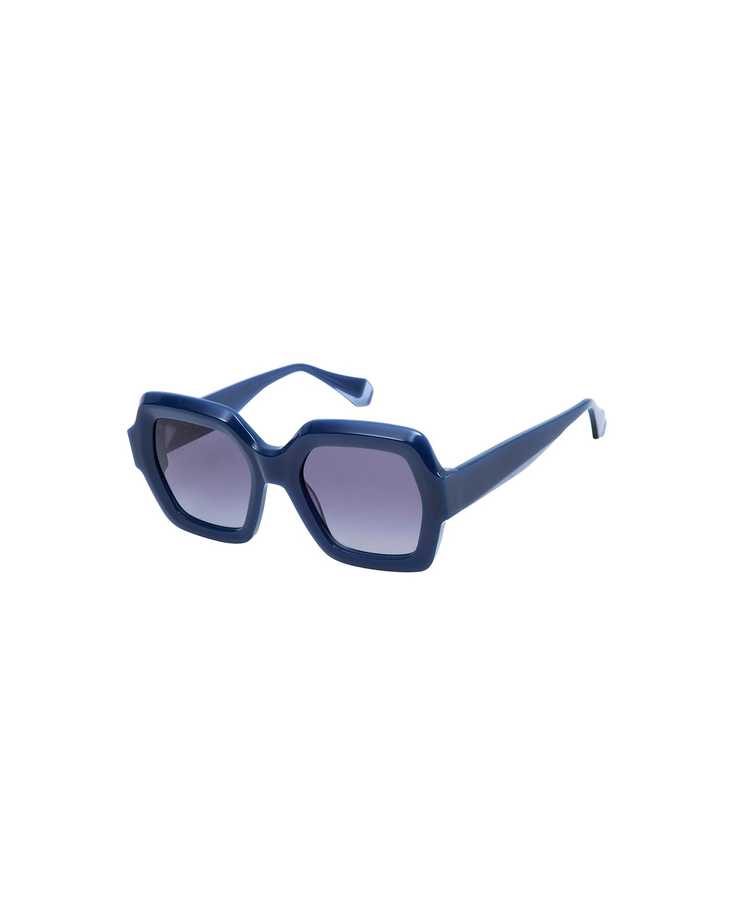 SIMONETTA: Geométricas Acetato Azul sunglasses by GIGI STUDIOS 4894