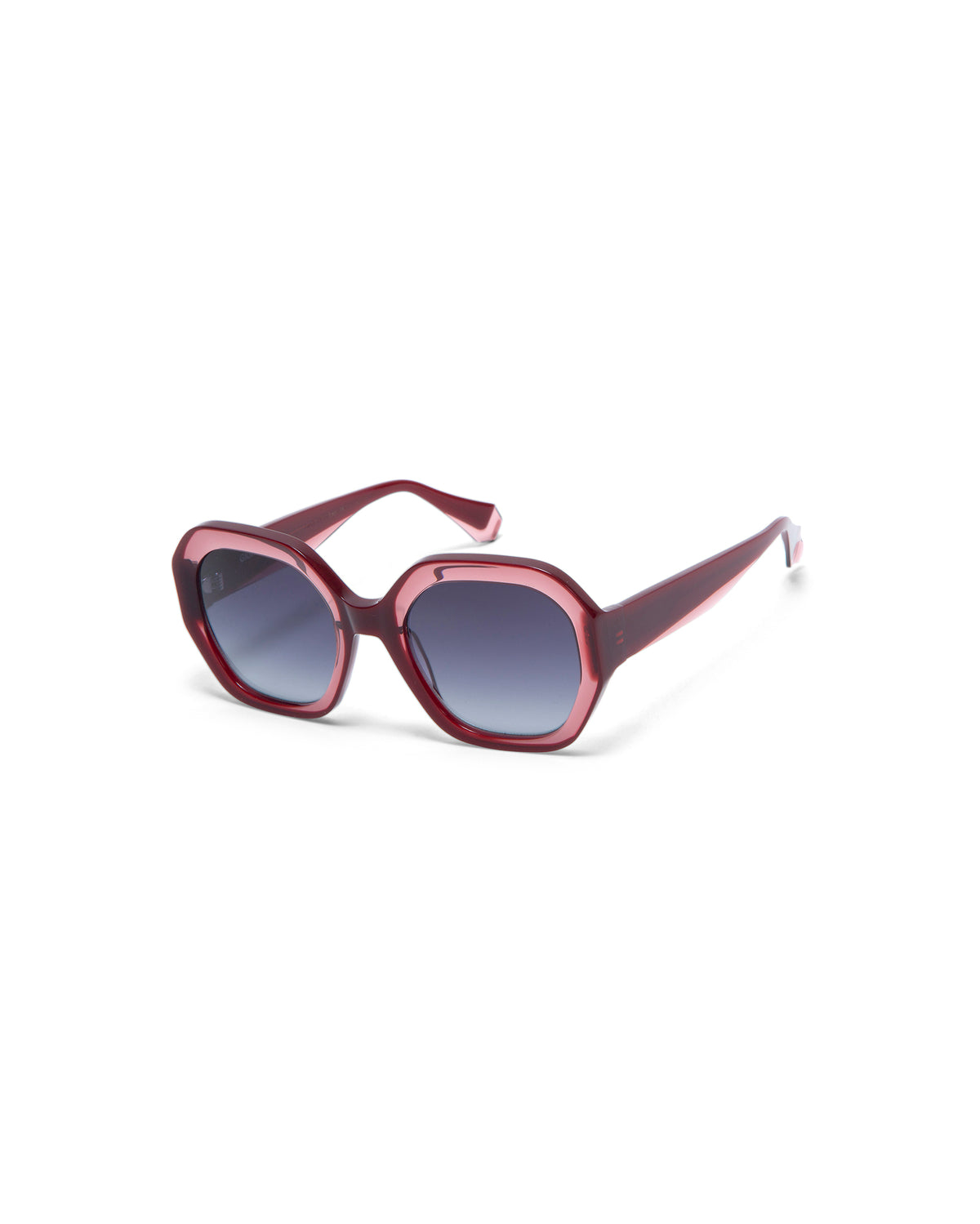 BRIGHT: Geométricas Acetato Rojo sunglasses by GIGI STUDIOS 5111