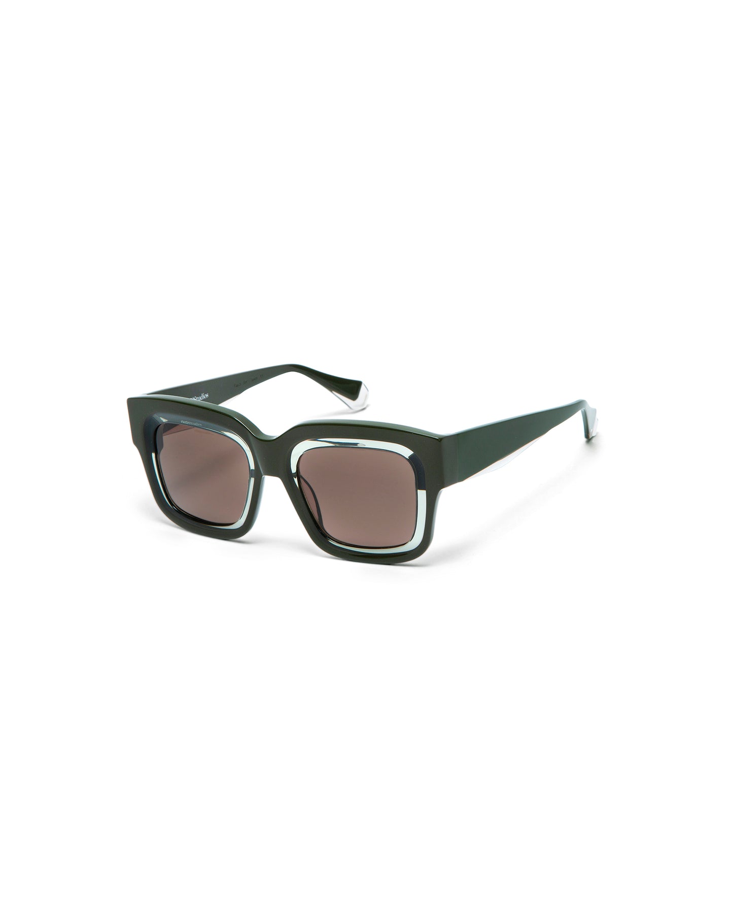 DAZZLE: Cuadrada Acetato Verde sunglasses by GIGI STUDIOS 5124
