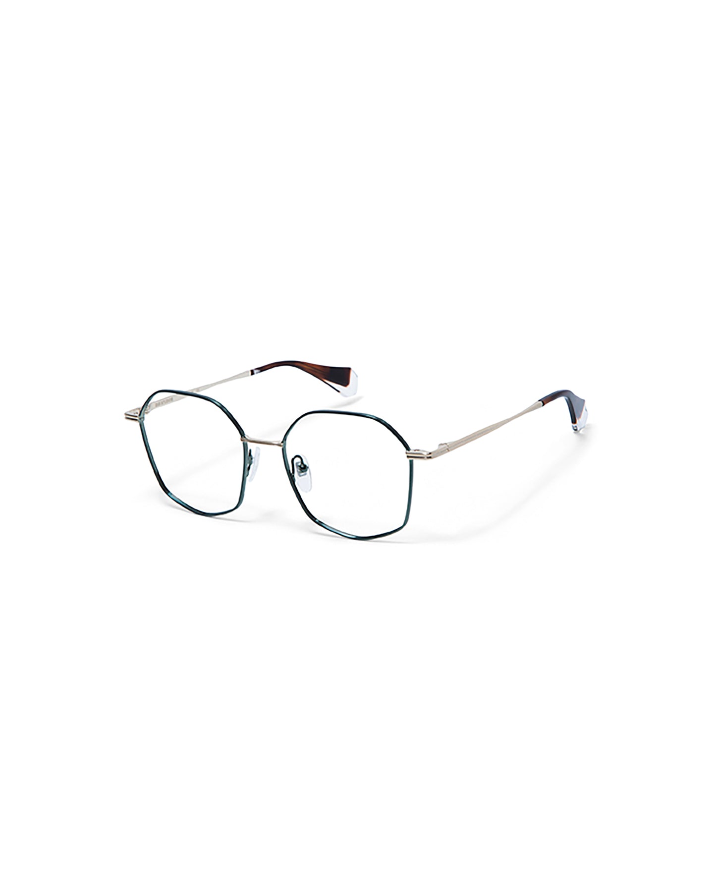 VIRGILIA: Geométricas Metal Verde optical glasses by GIGI STUDIOS 5346