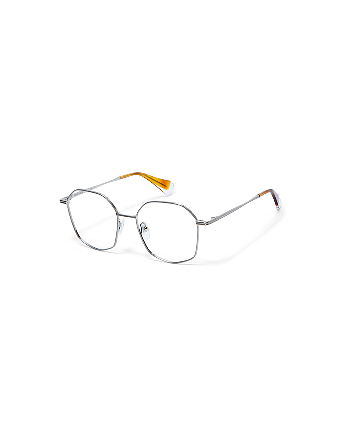 VIRGILIA: Geométricas Metal Dark Silver optical glasses by GIGI STUDIOS 5348