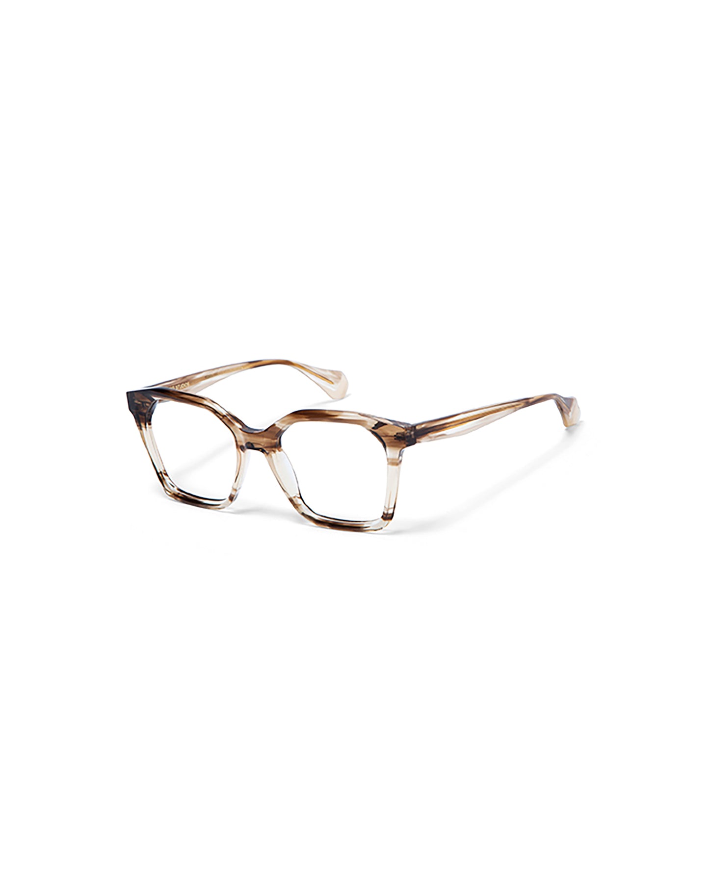 ASHIRA: Cuadrada Acetato Marrón optical glasses by GIGI STUDIOS 5650