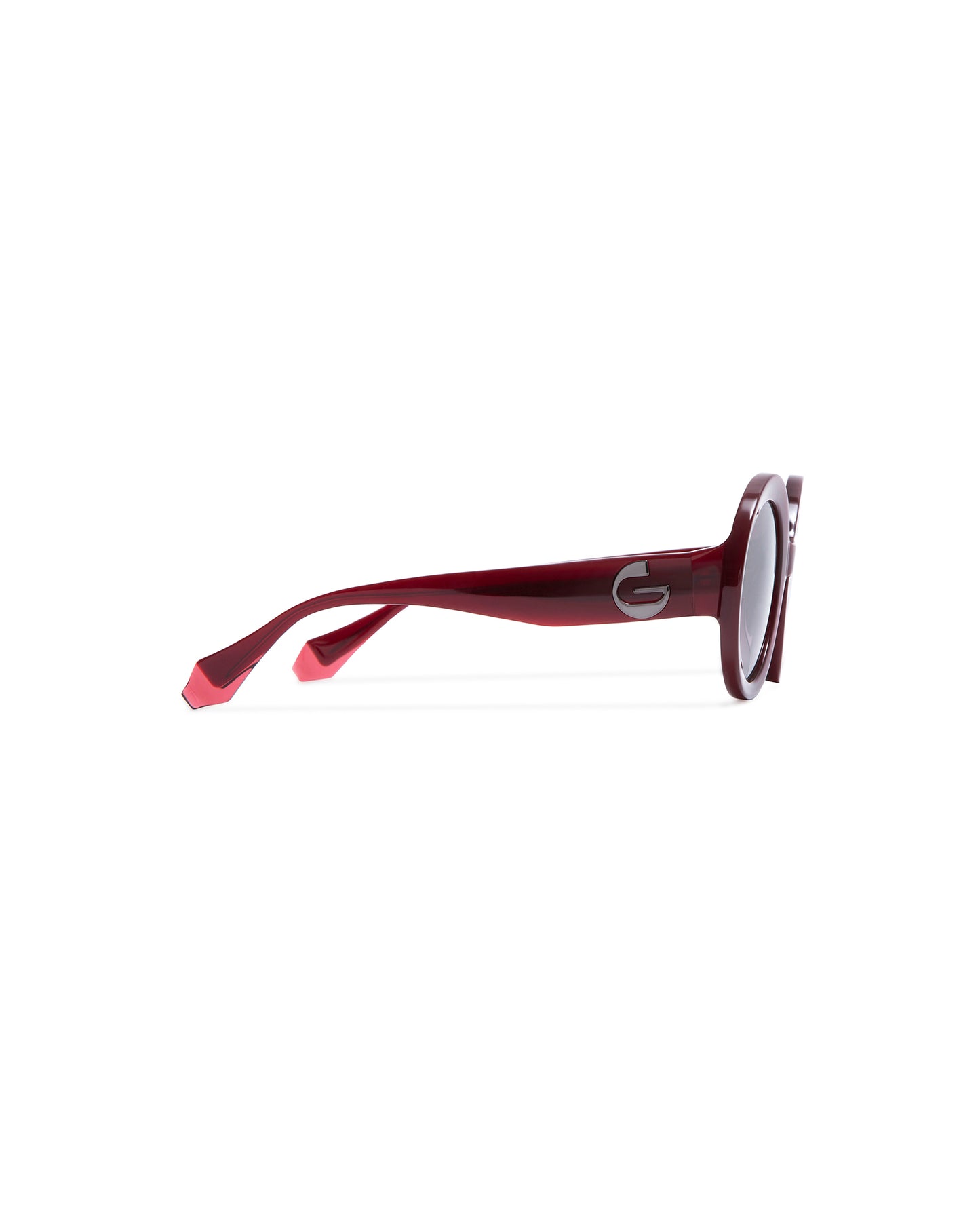 OCTAVIA: Redondas Acetato Rojo sunglasses by GIGI STUDIOS 5876
