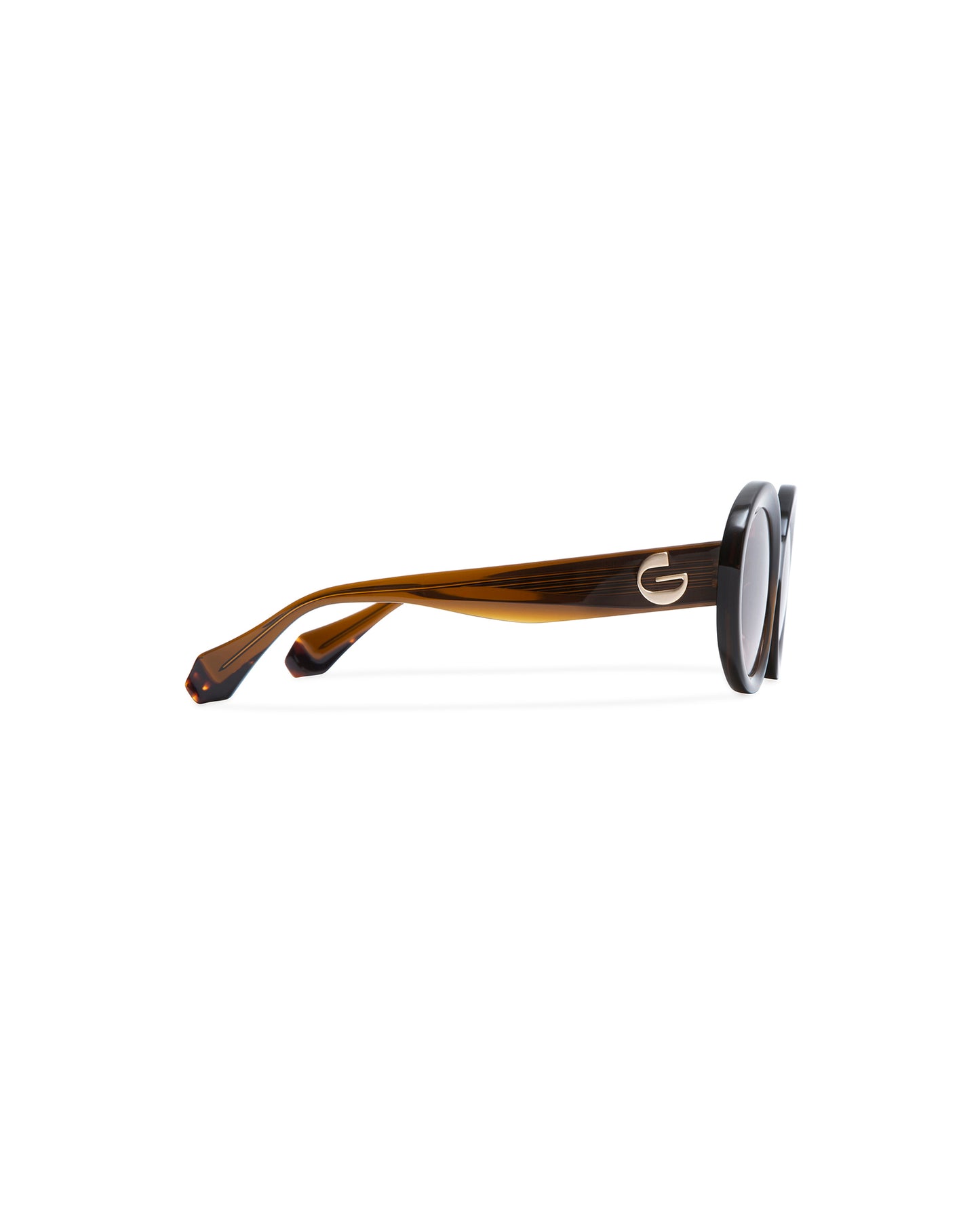 PAOLA: Redondas Acetato Marrón sunglasses by GIGI STUDIOS 5880