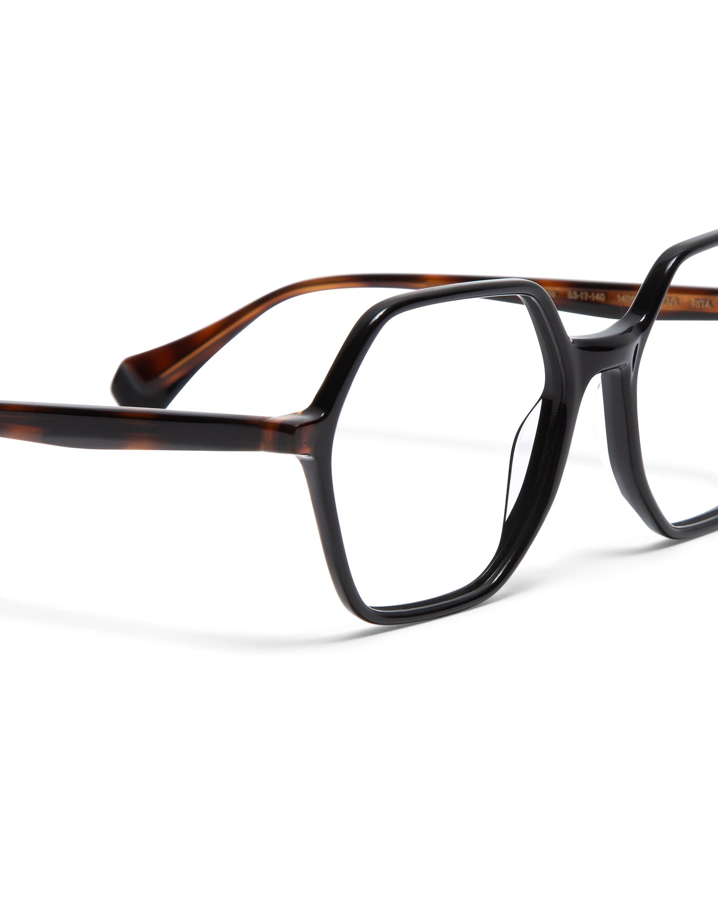 RITA: Geométricas Acetato Noir optical glasses by GIGI STUDIOS 6007