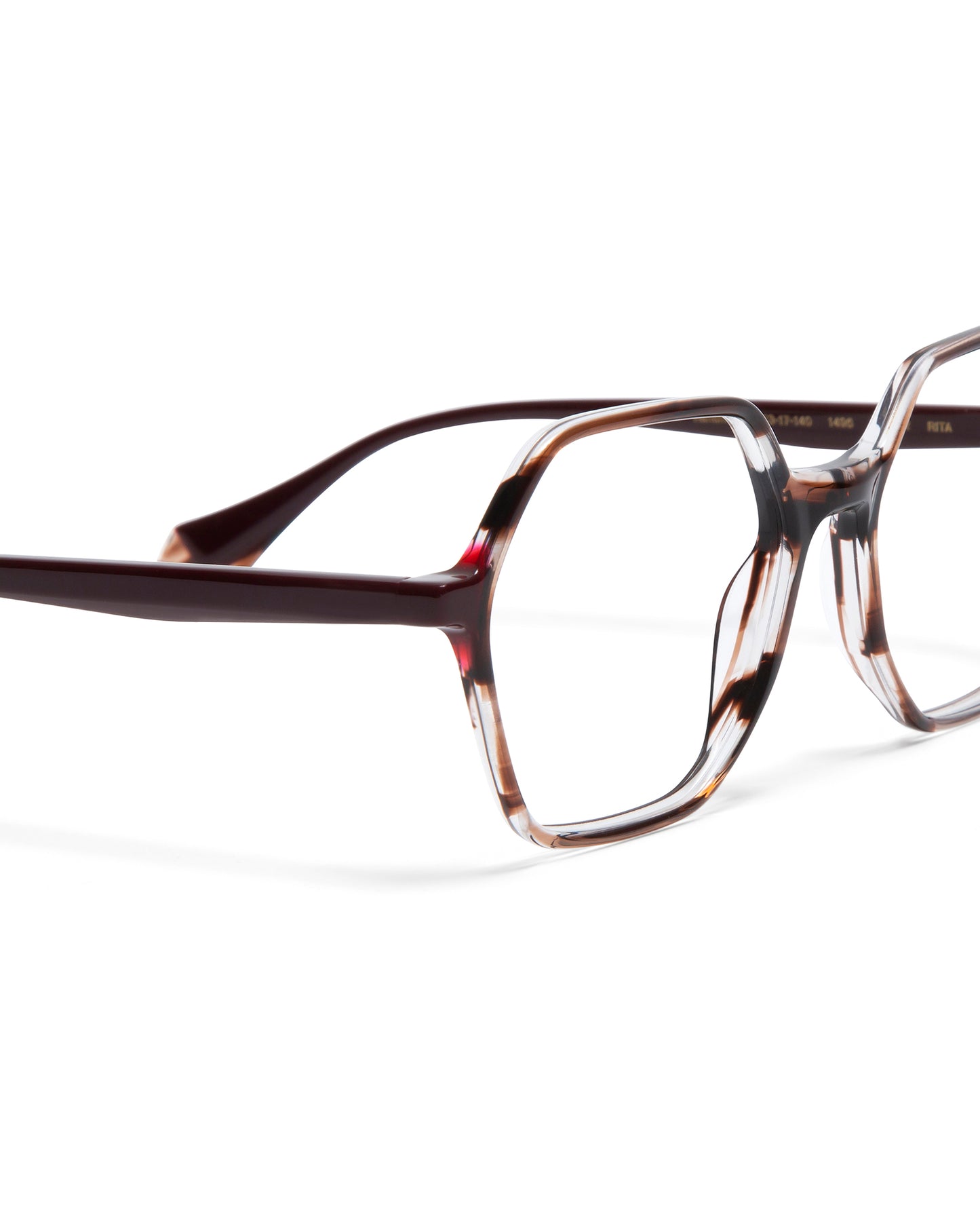 RITA: Geométricas Acetato Marrón optical glasses by GIGI STUDIOS 9