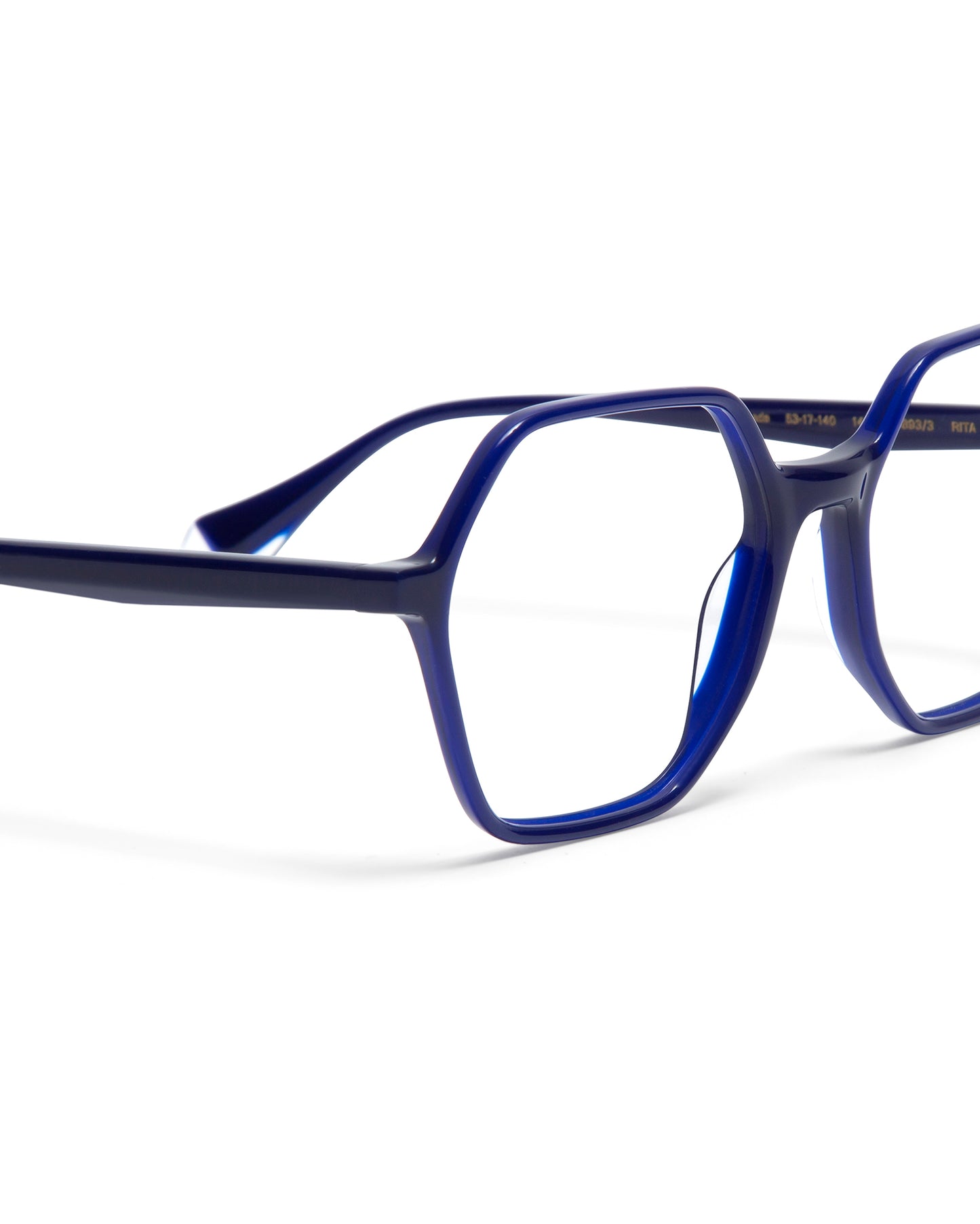 RITA: Geométricas Acetato Azul optical glasses by GIGI STUDIOS 6010